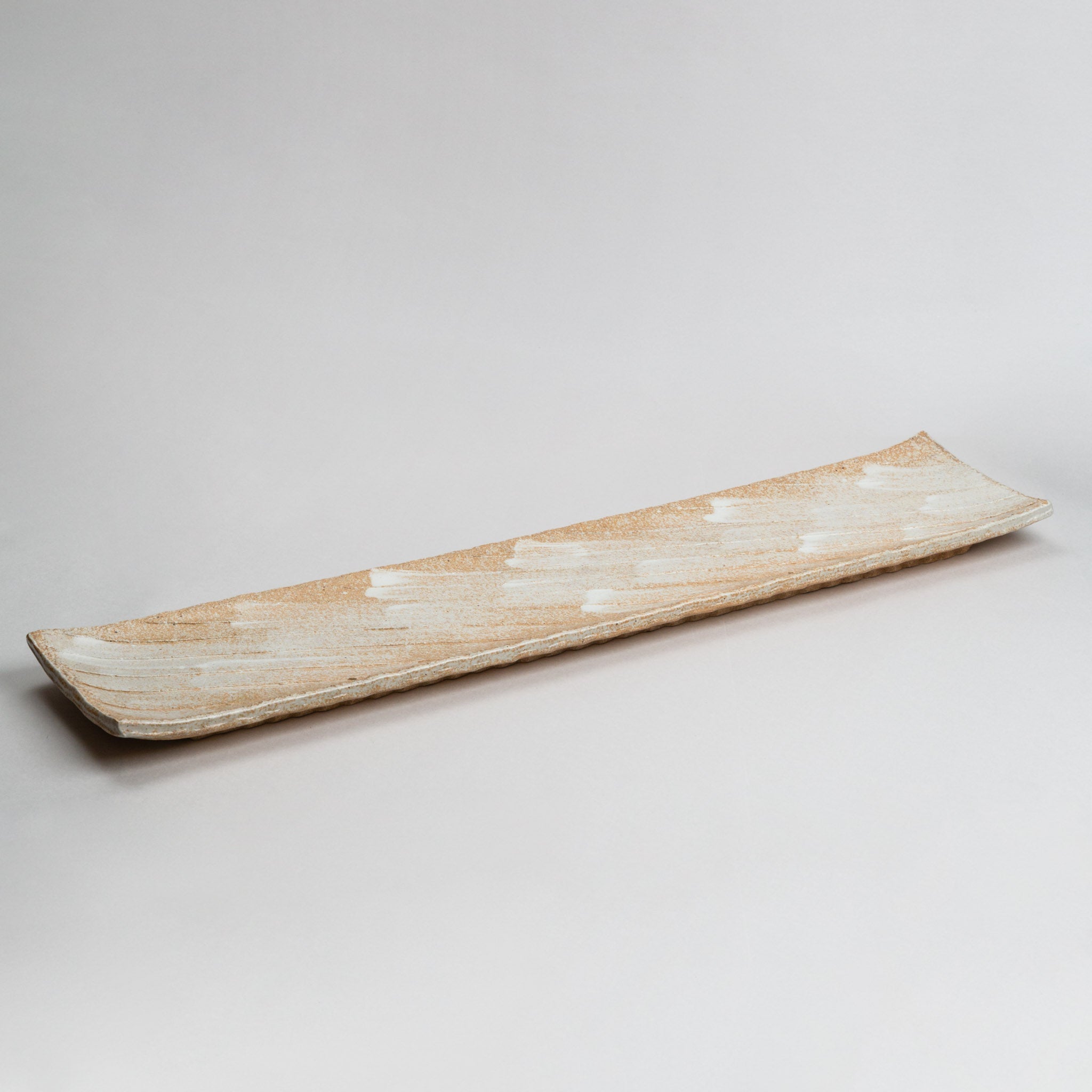 111-0427 Beige long serving plate 70cm