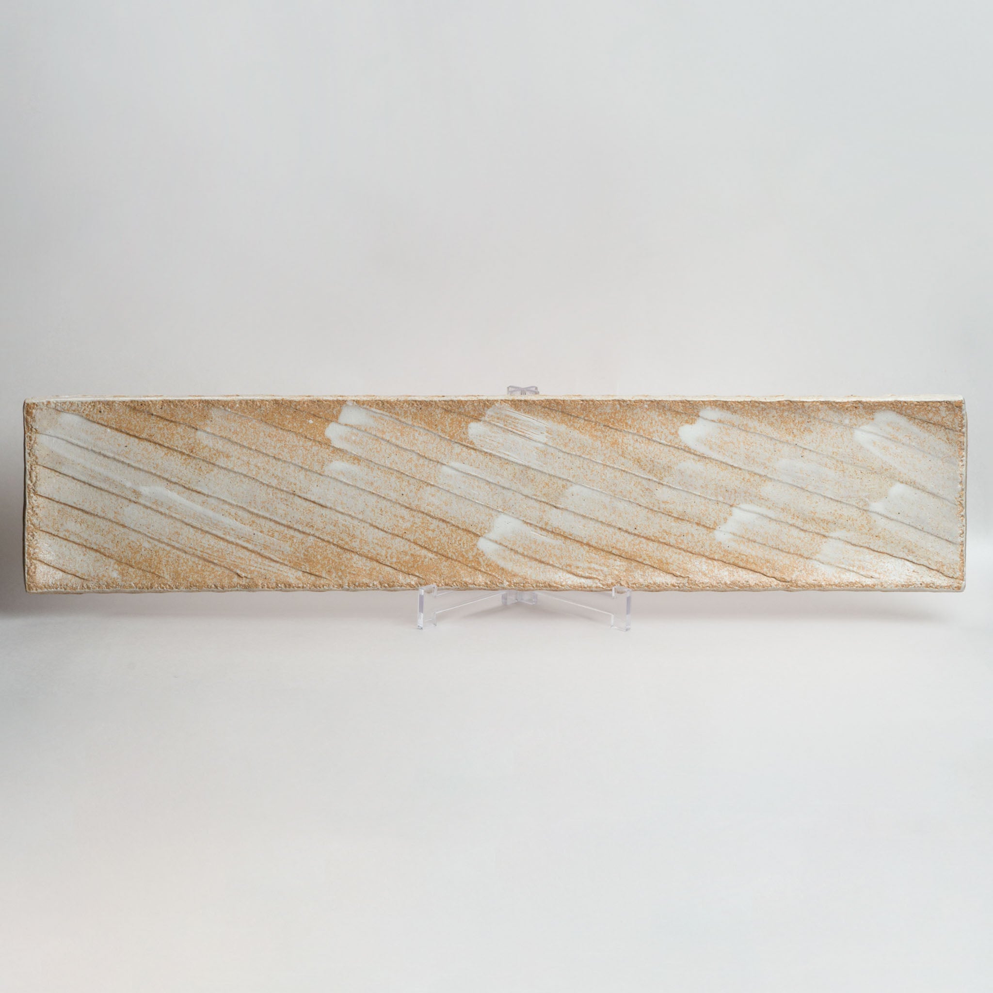 111-0427 Beige long serving plate 70cm