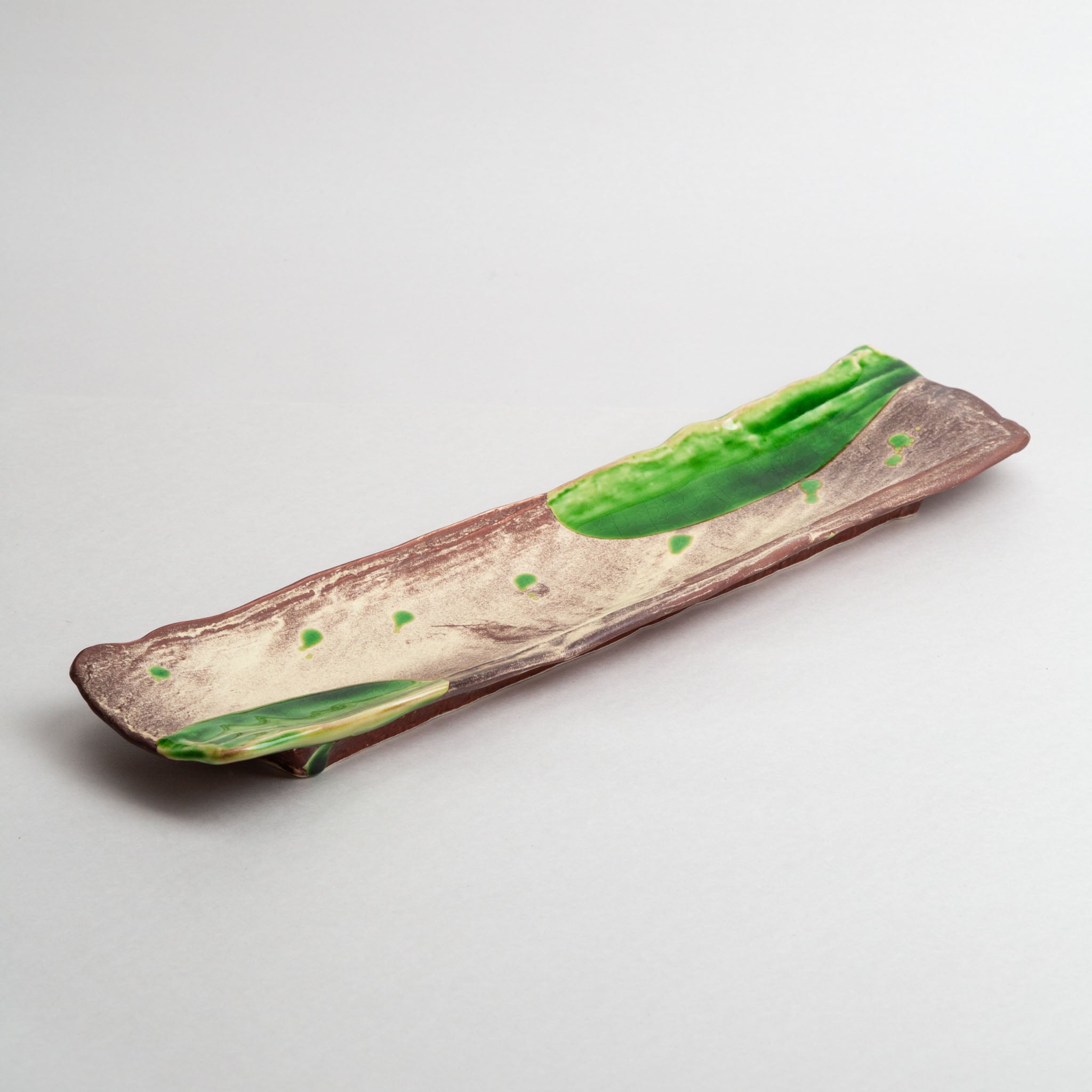 118-5953 Green on beige rec. plate