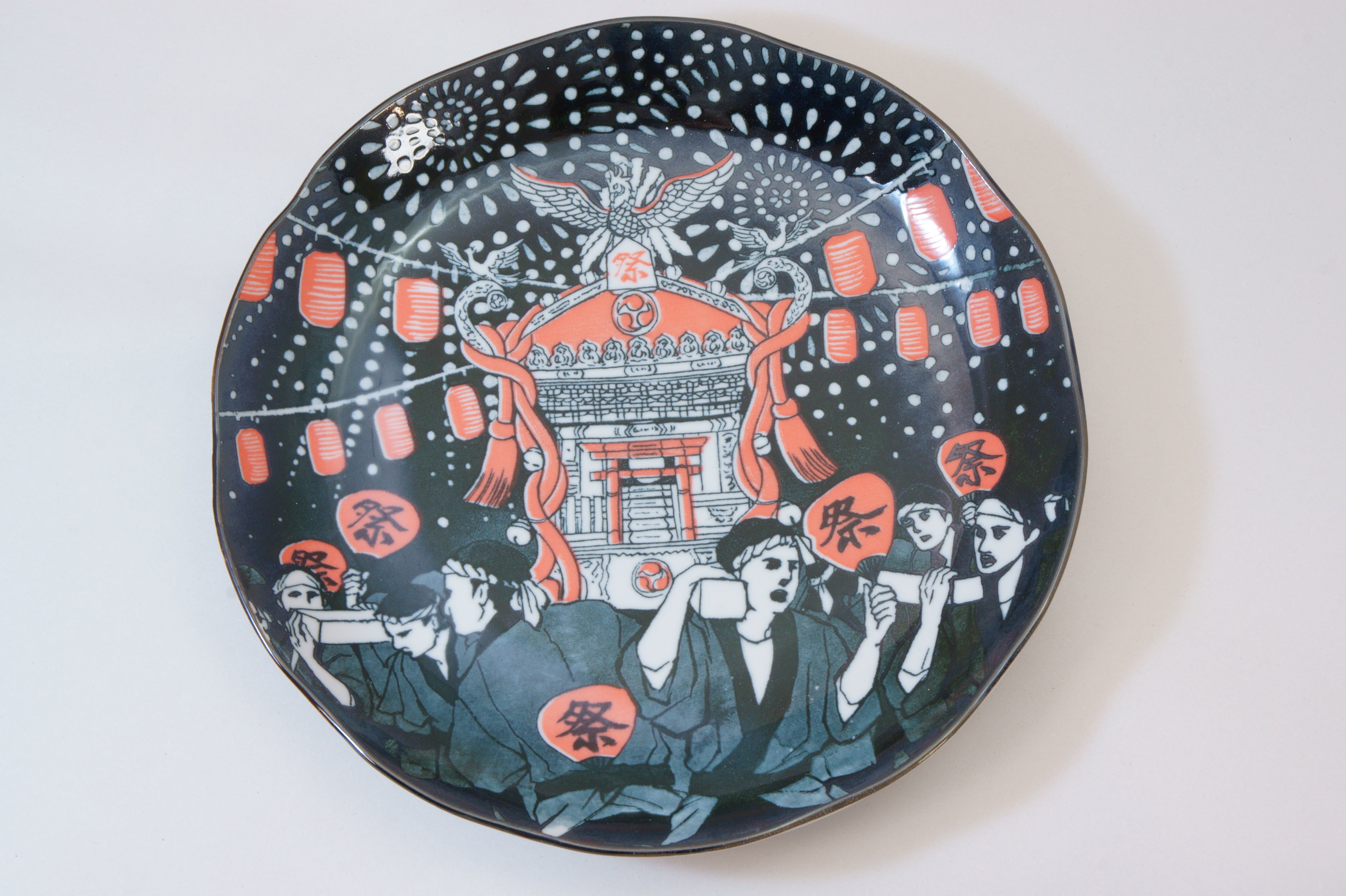 121-0949 Matsuri plate 24.7cm