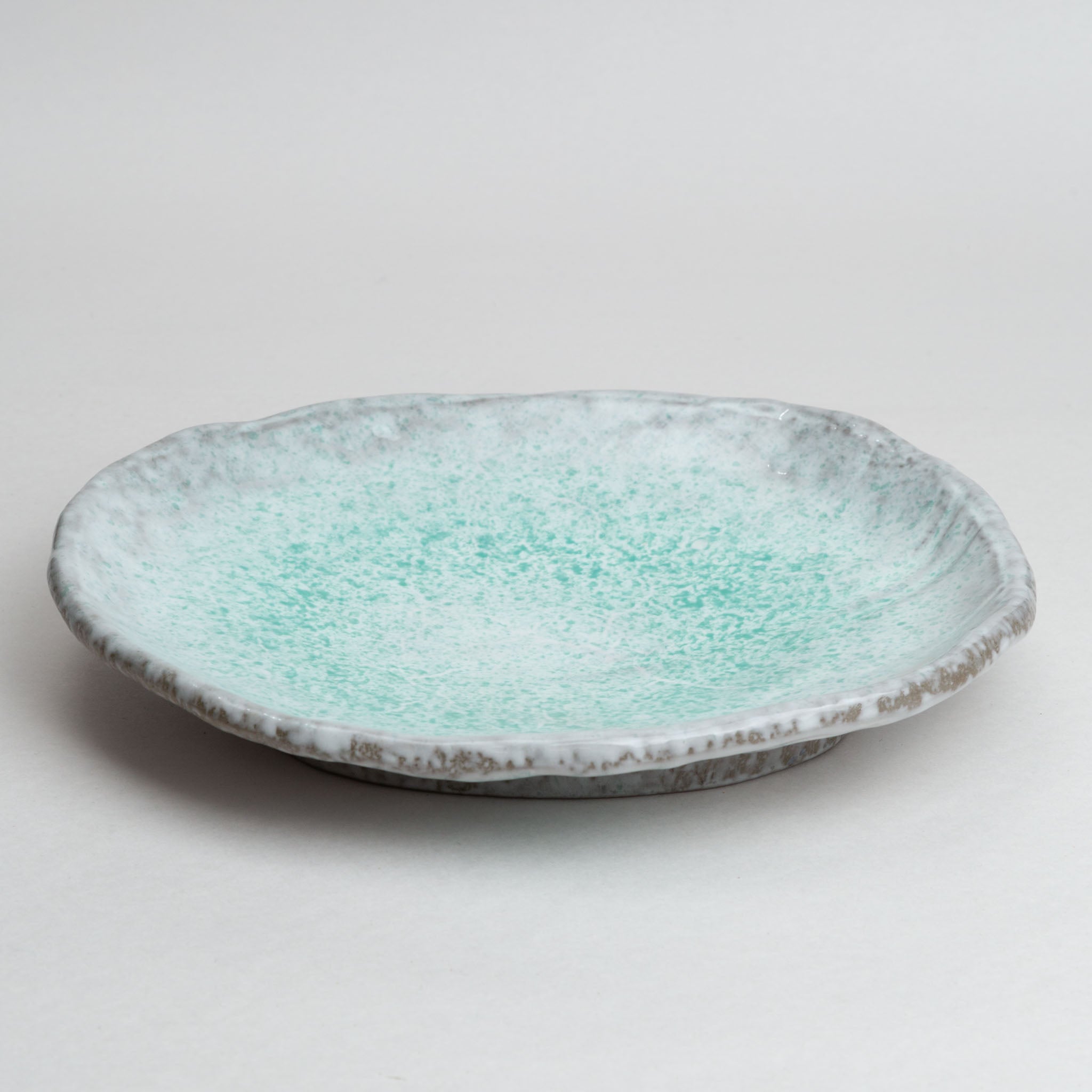 128-6116 Blue on grey oval plate