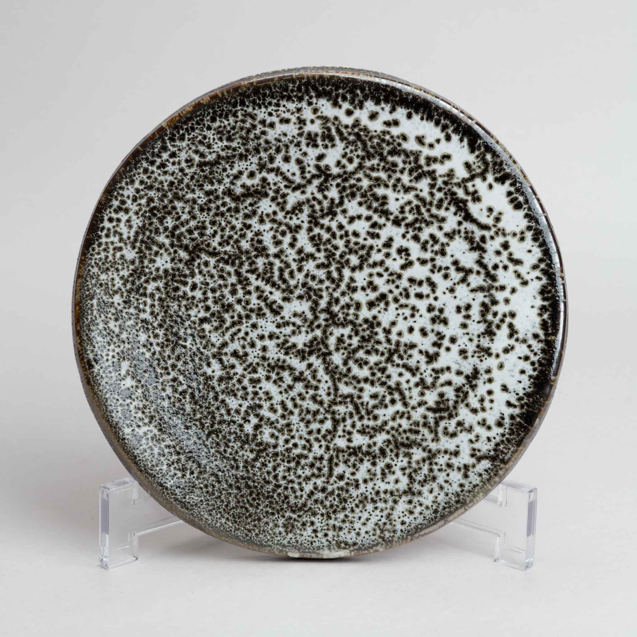 138-4360 Footed grey plate