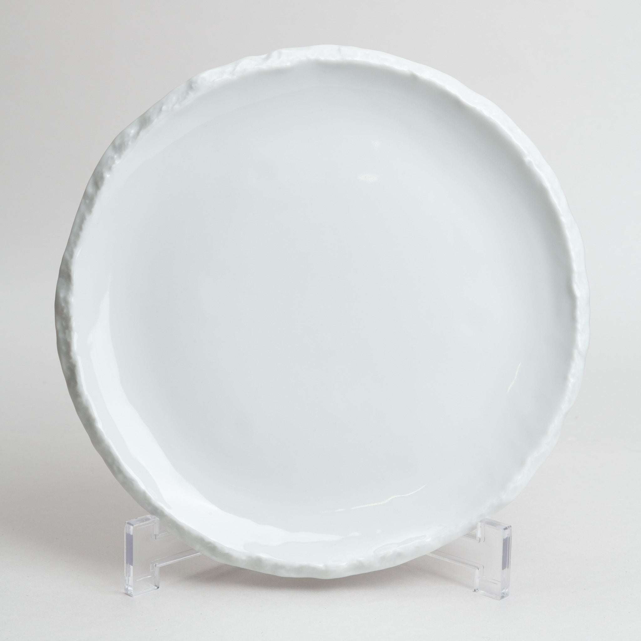 138-4969 Footed white round plate