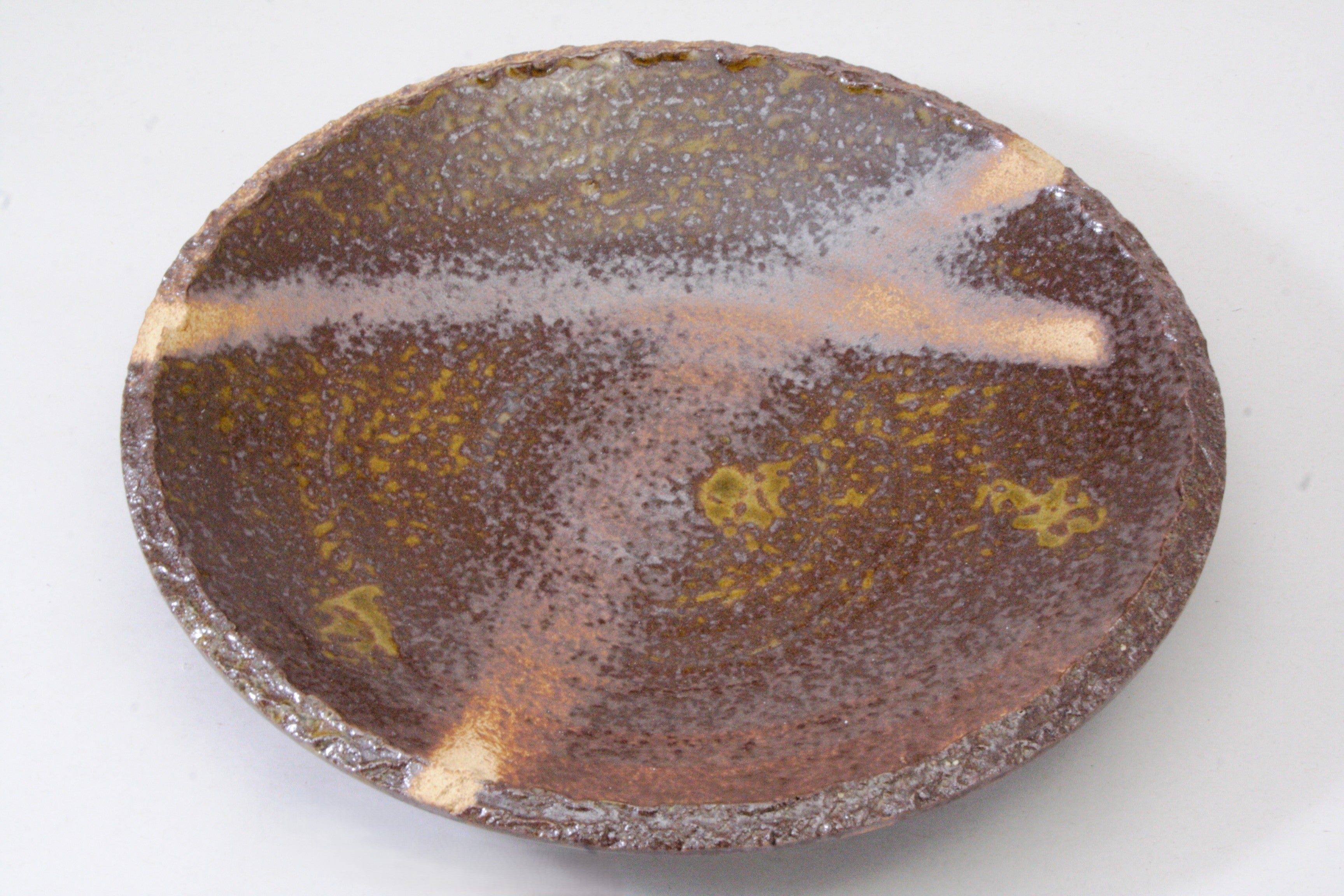 138-5430 Brown round plate 21cm