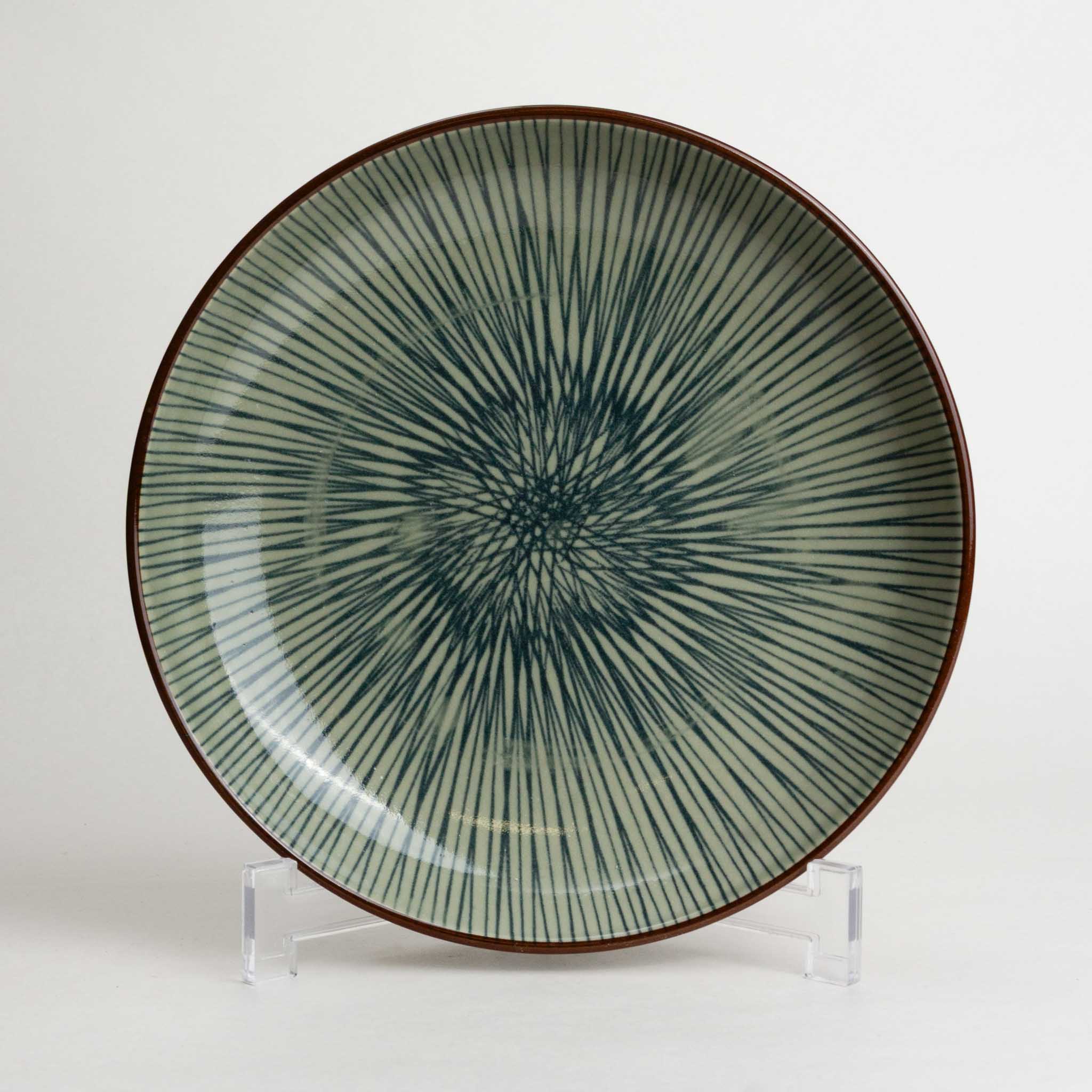 139-7325 Blue Tokusa plate 21cm