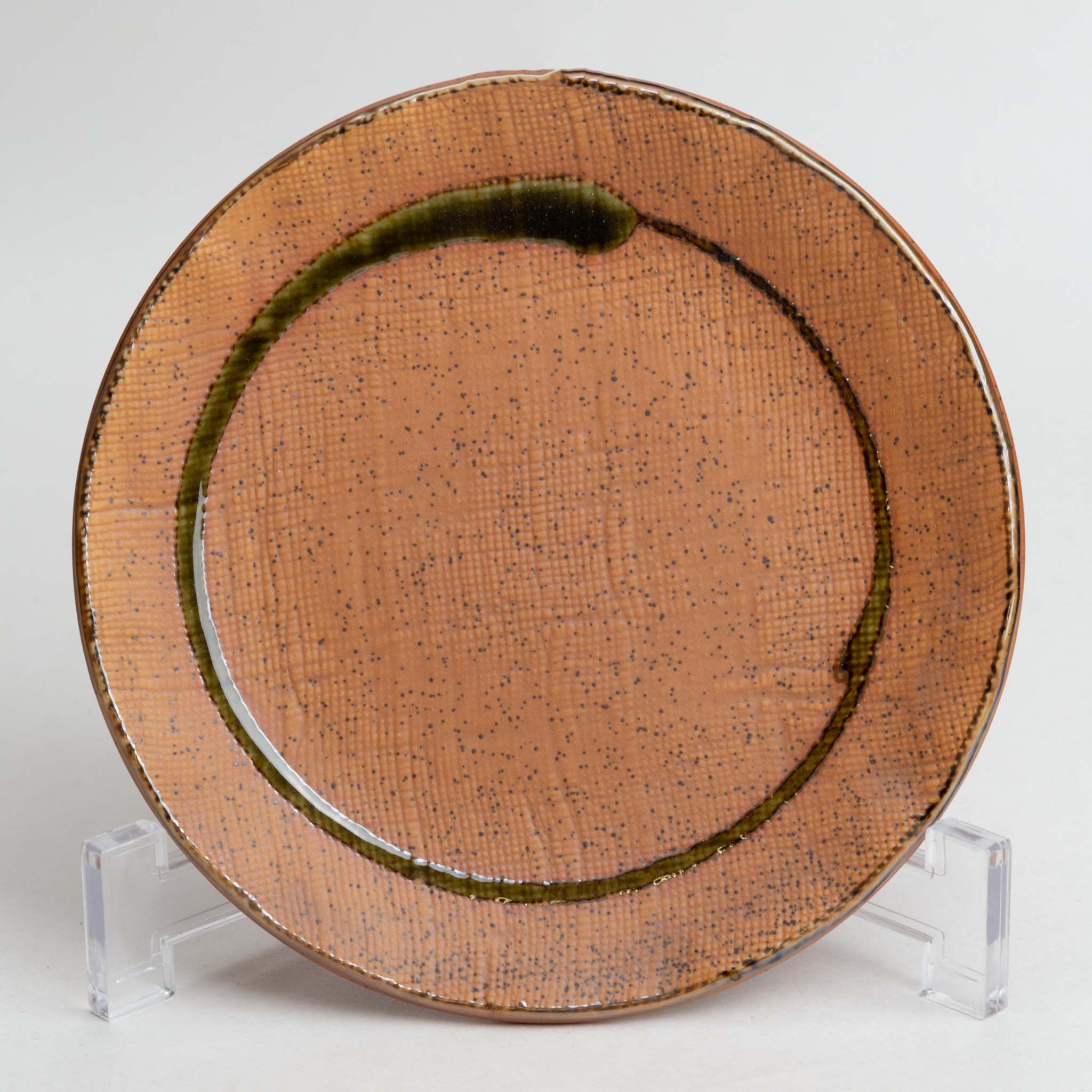 148-5252 Iga Green swirl plate