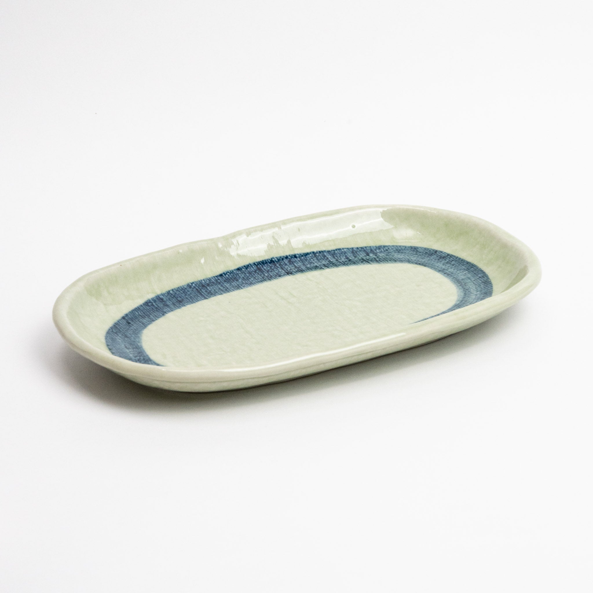 149-7401 Blue circle oval plate