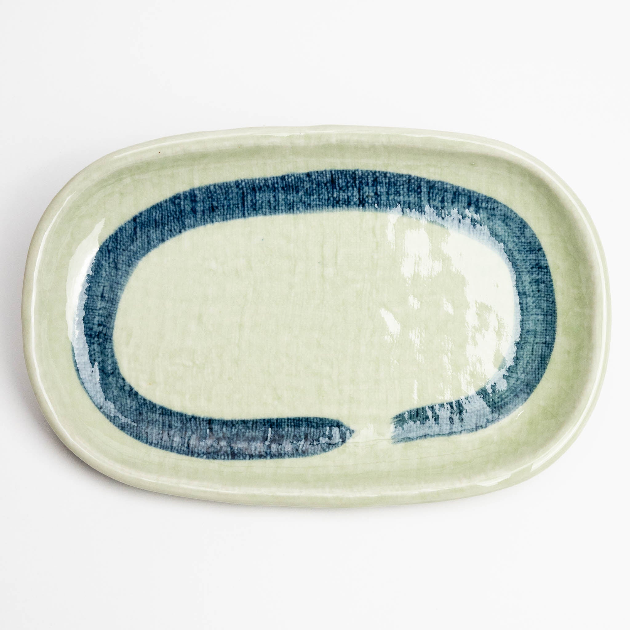 149-7401 Blue circle oval plate