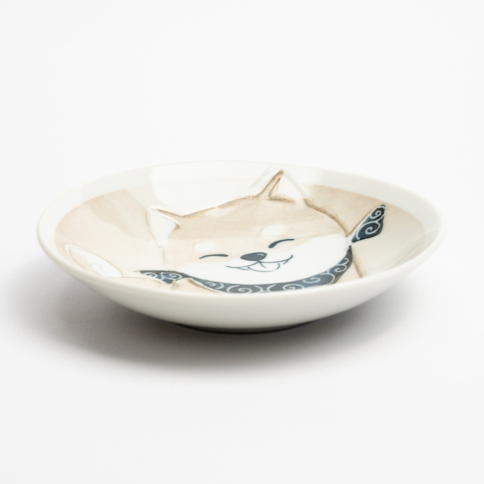 151-1837 Smiley dog plate brown