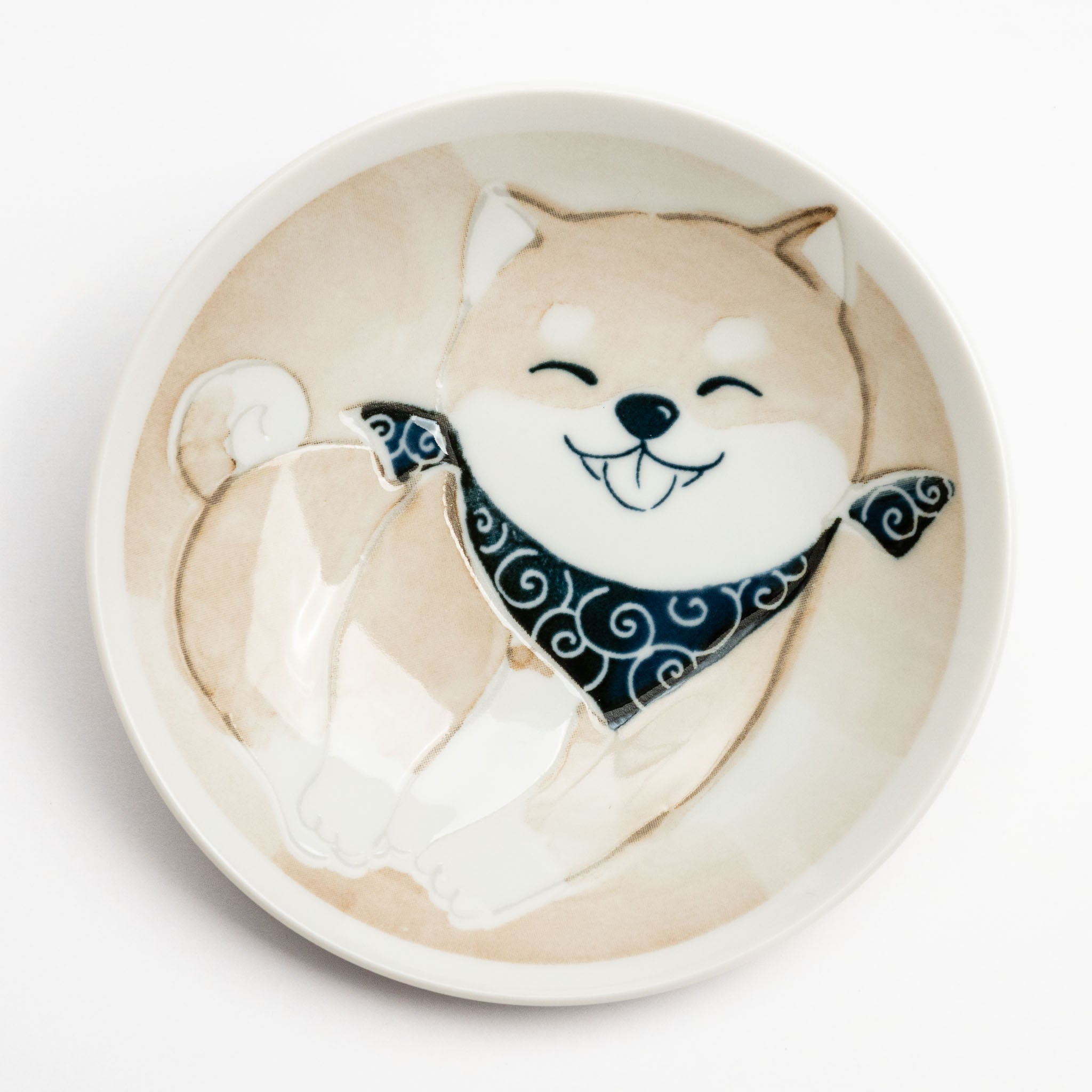 151-1837 Smiley dog plate brown