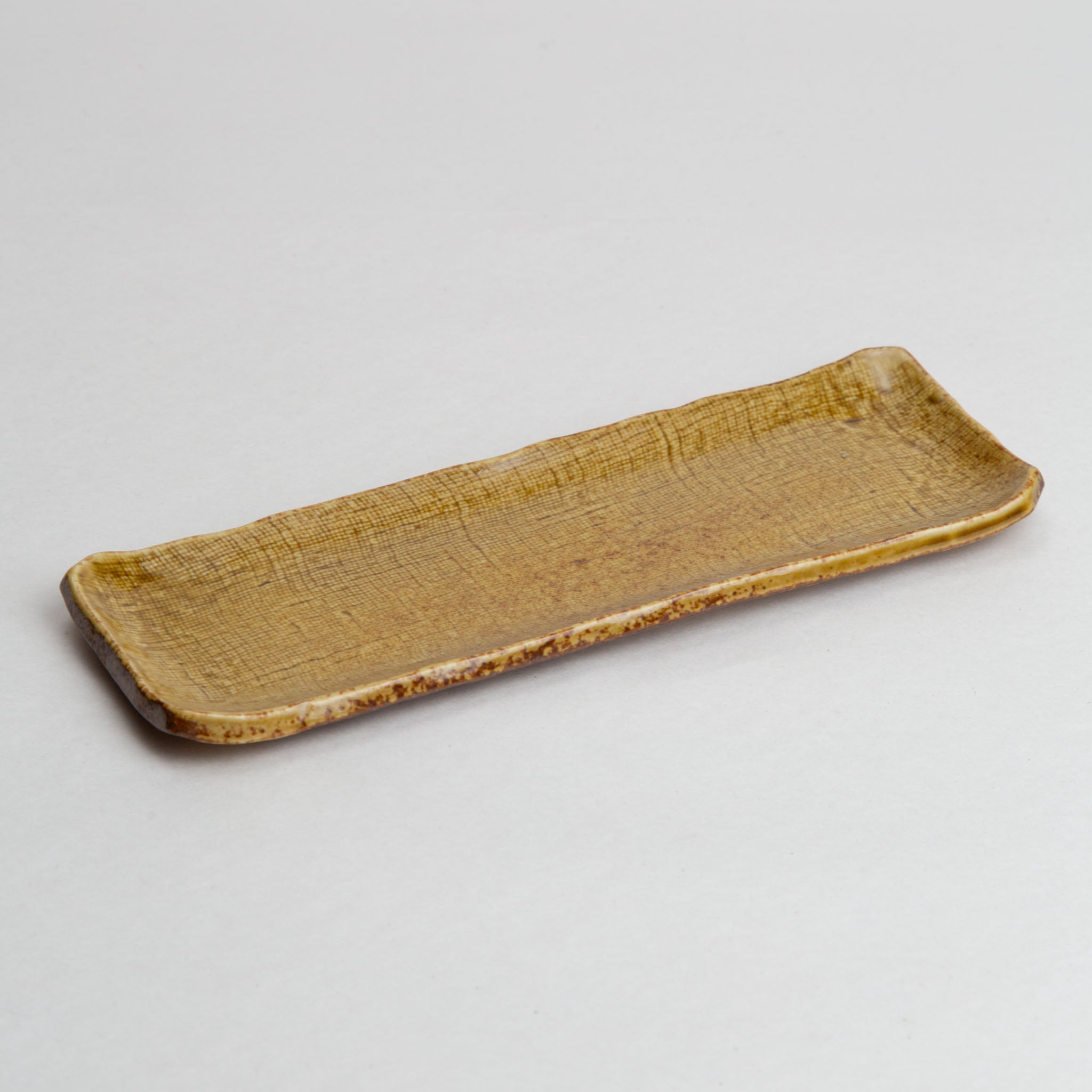 171-0448 Yellow flat tsukidashi plate