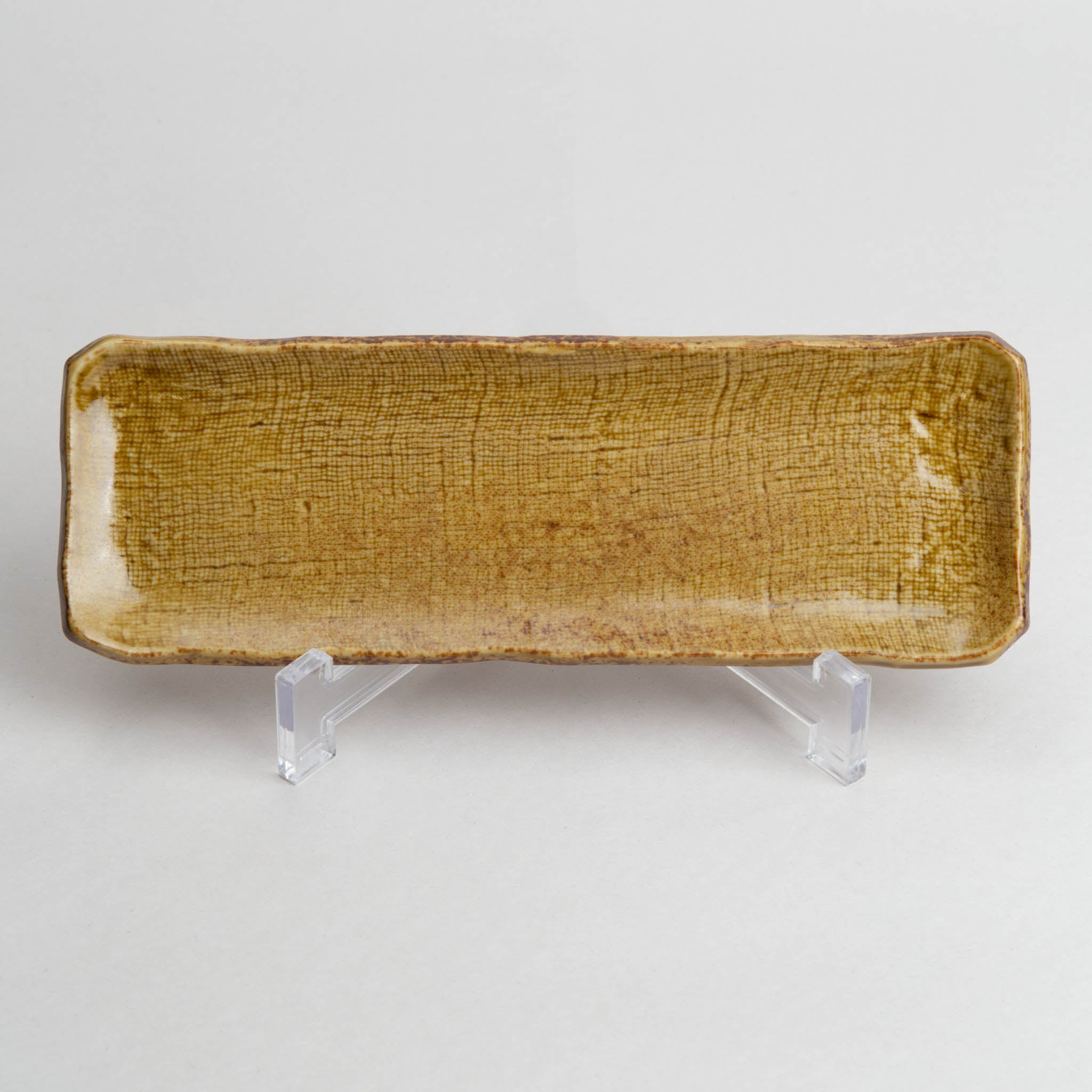 171-0448 Yellow flat tsukidashi plate