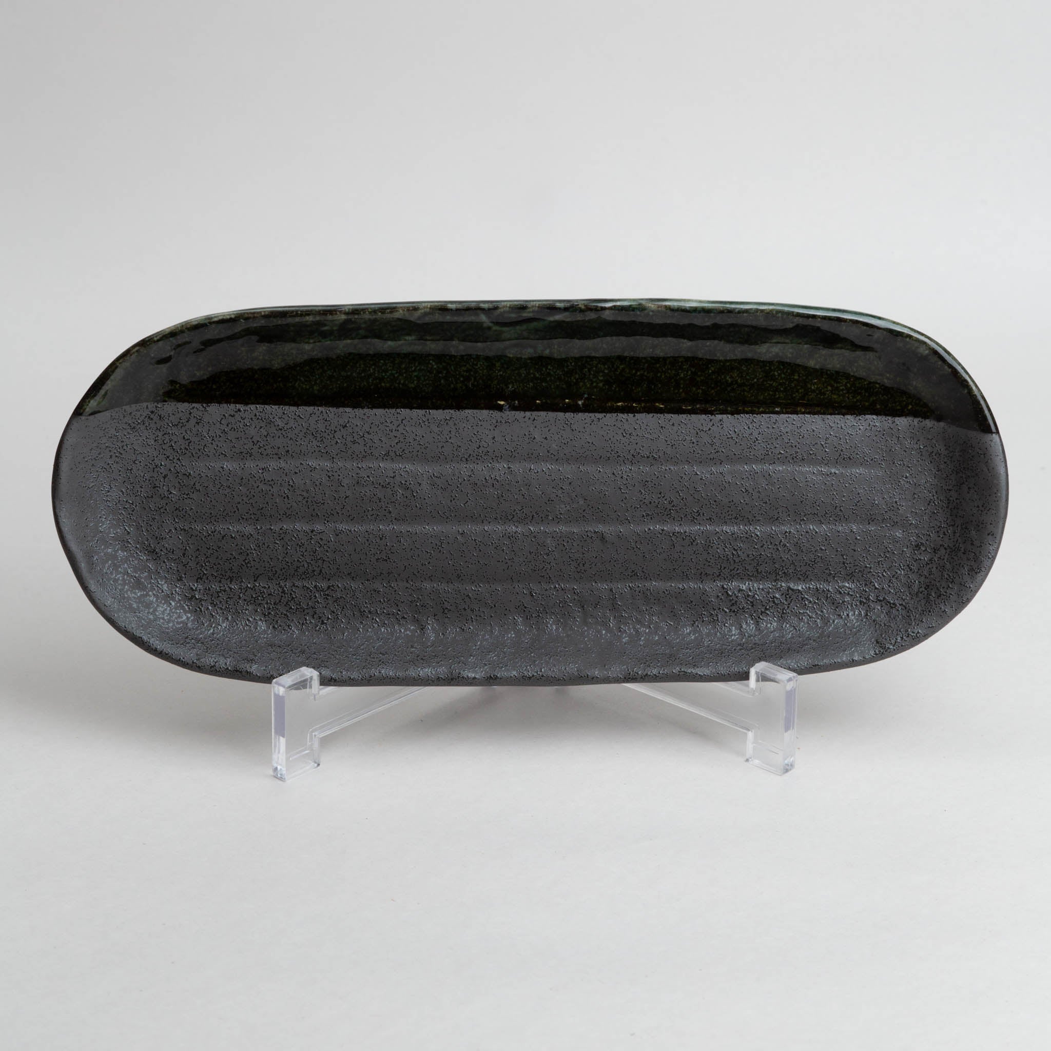 178-2225 Green on black oval sanma plate