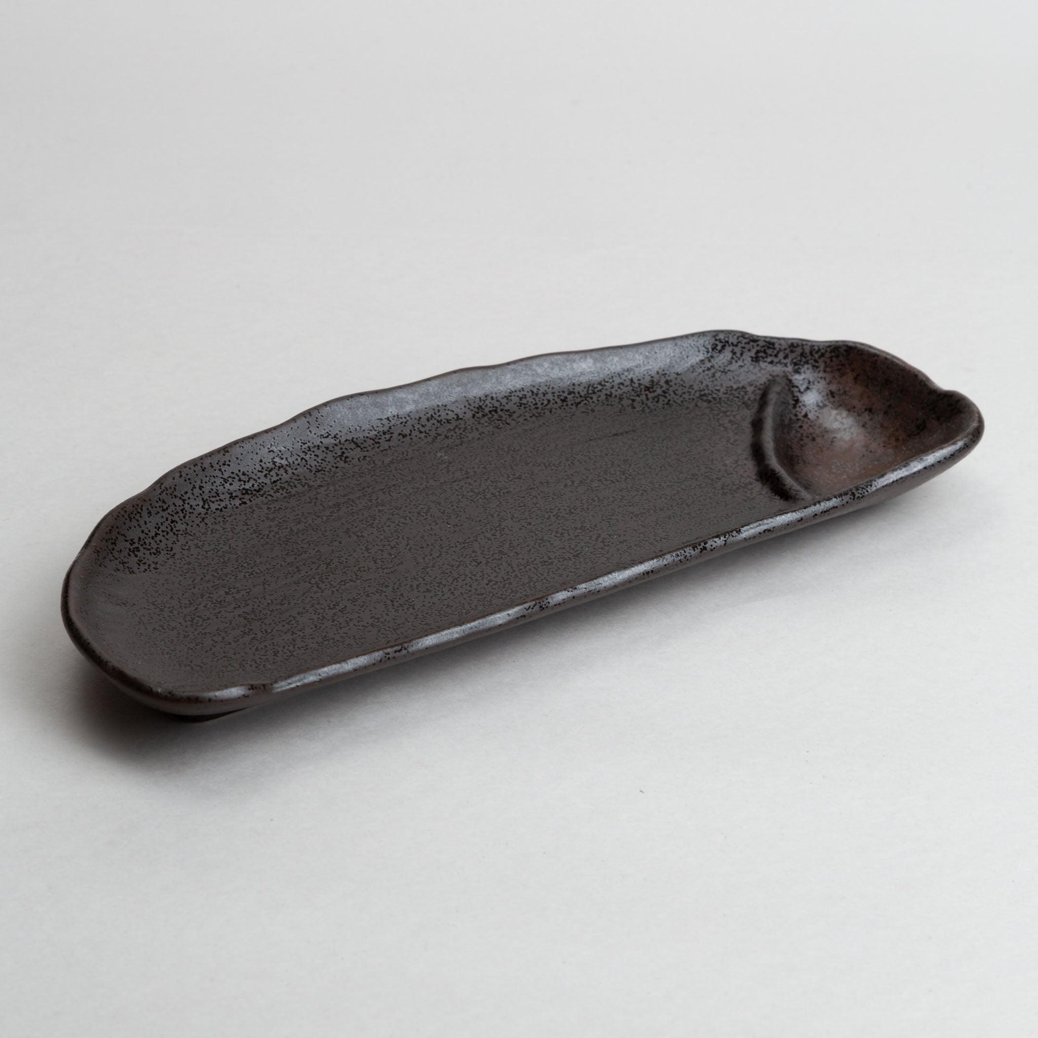 178-2877 Sectioned brown oval sanma plate