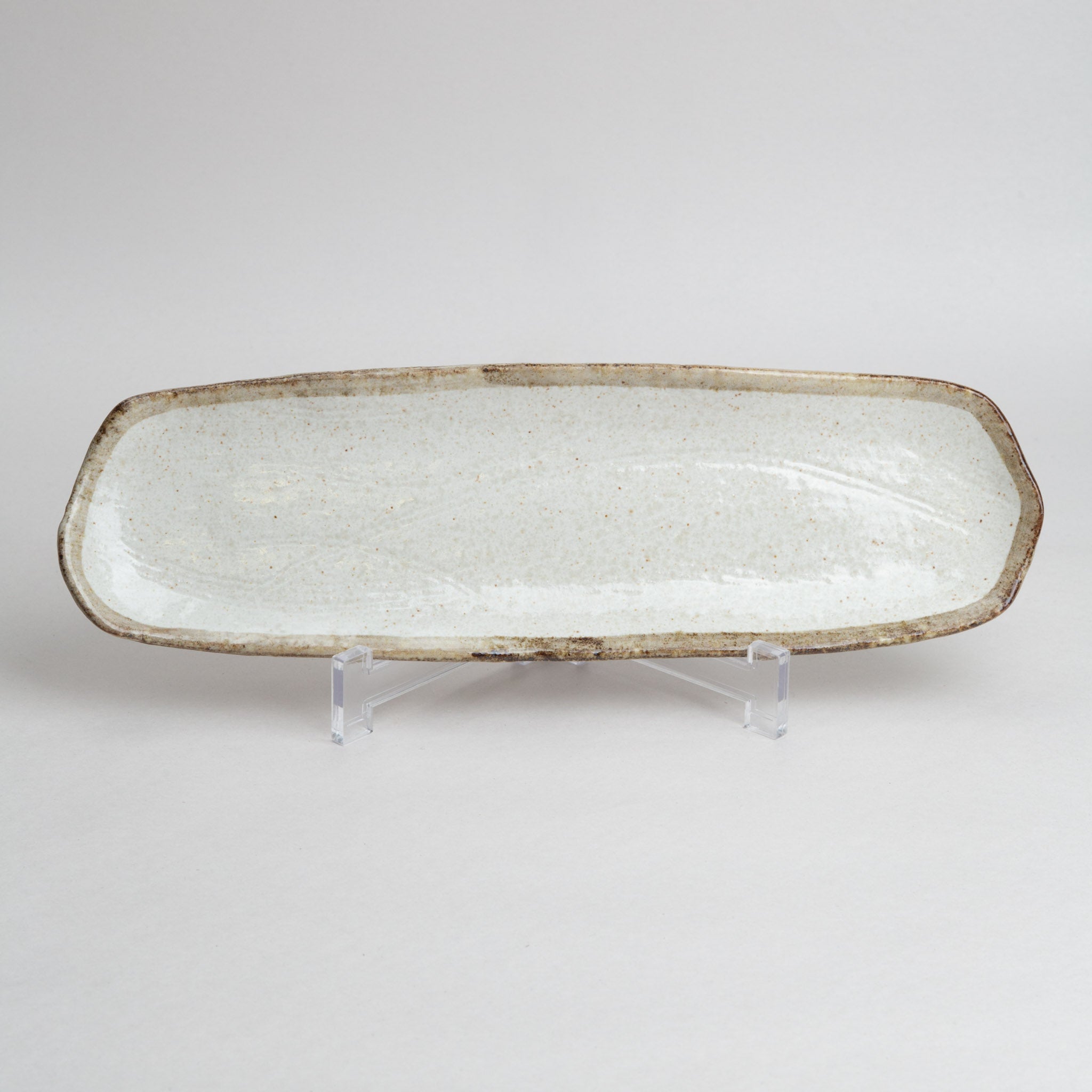 188-4393 Karatsu oval tsukidashi plate
