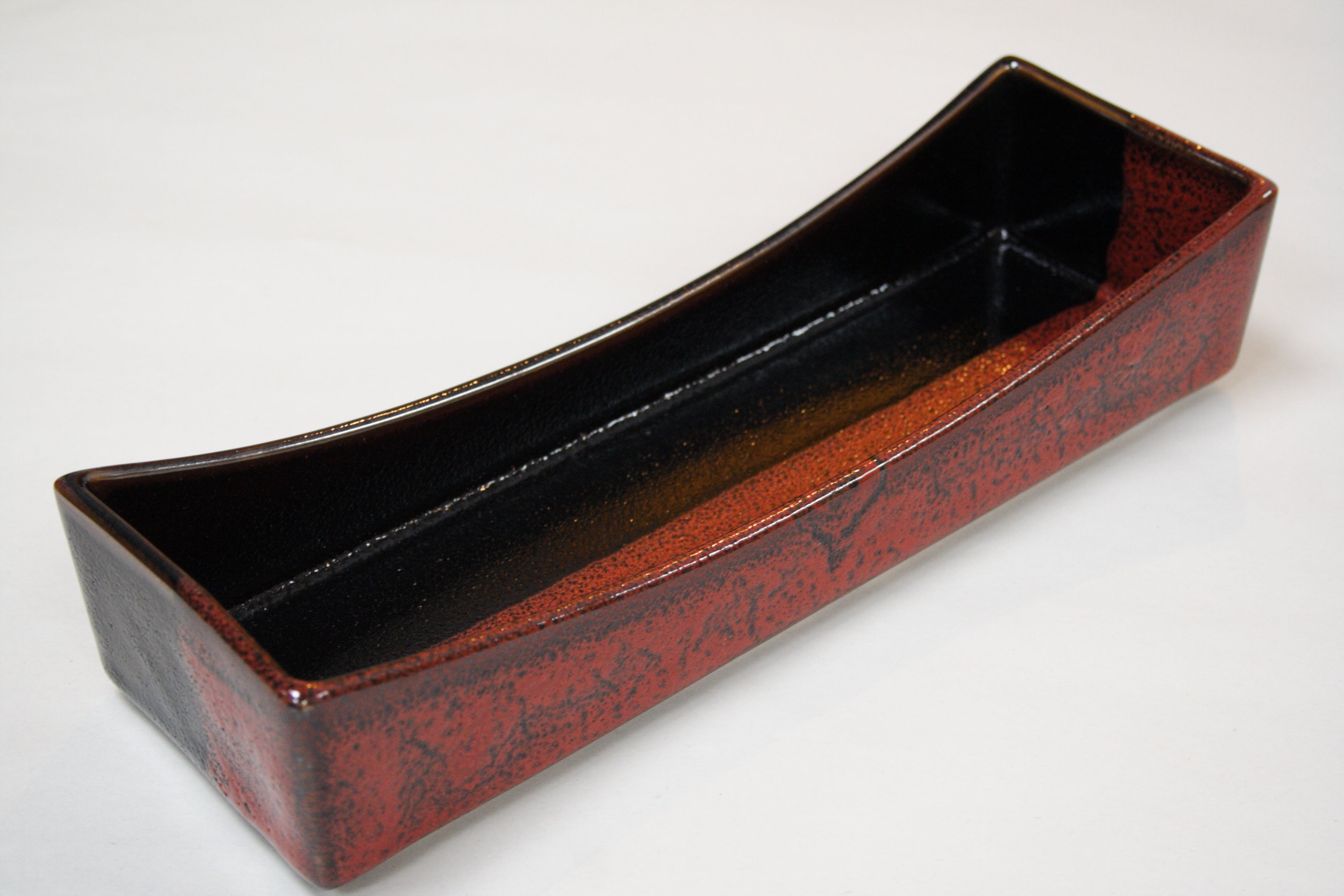 188-4990 Blalck and red flat rec. plate with rim