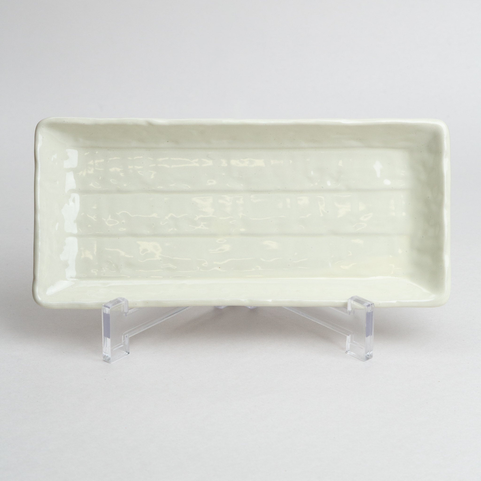 188-6236 White small tsukidashi plate