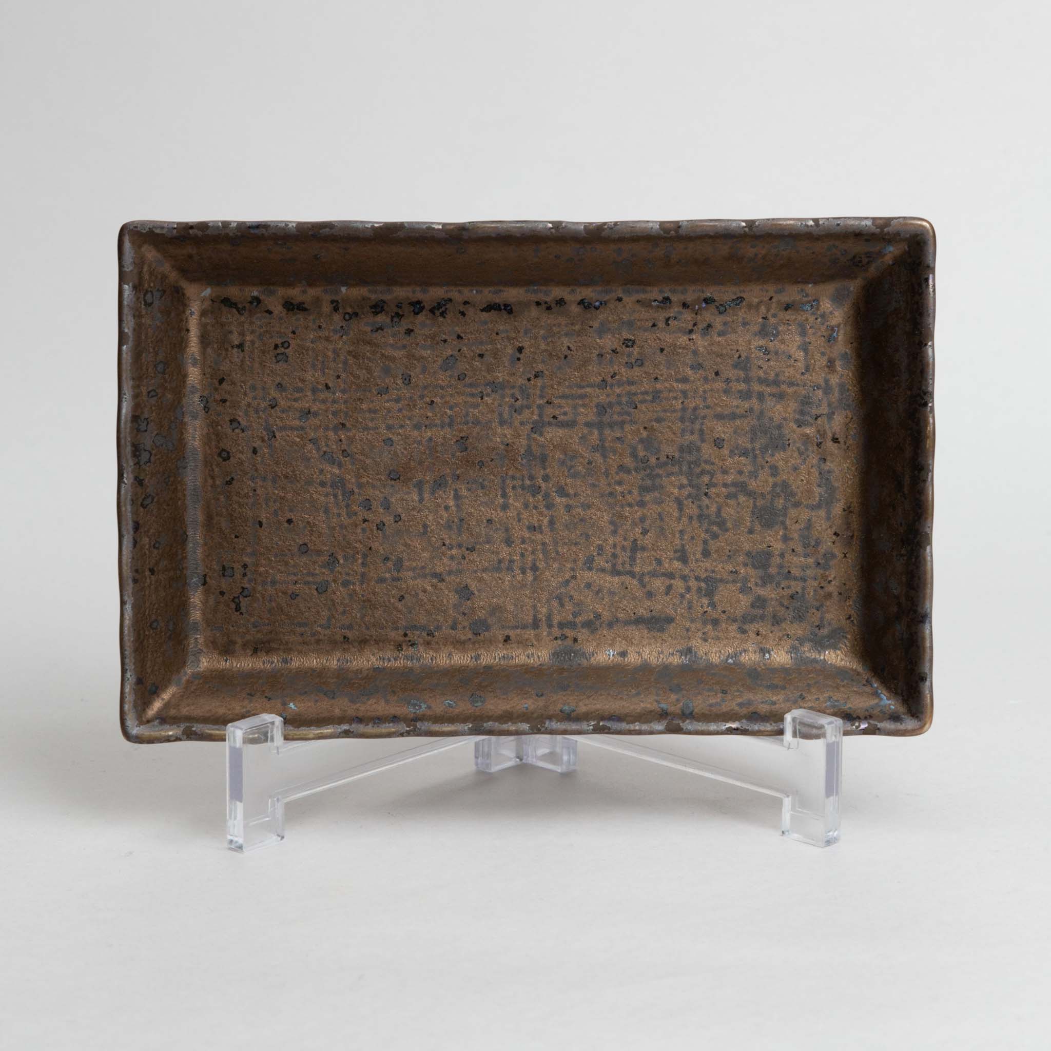 191-0290 Brown rec. yakimono plate