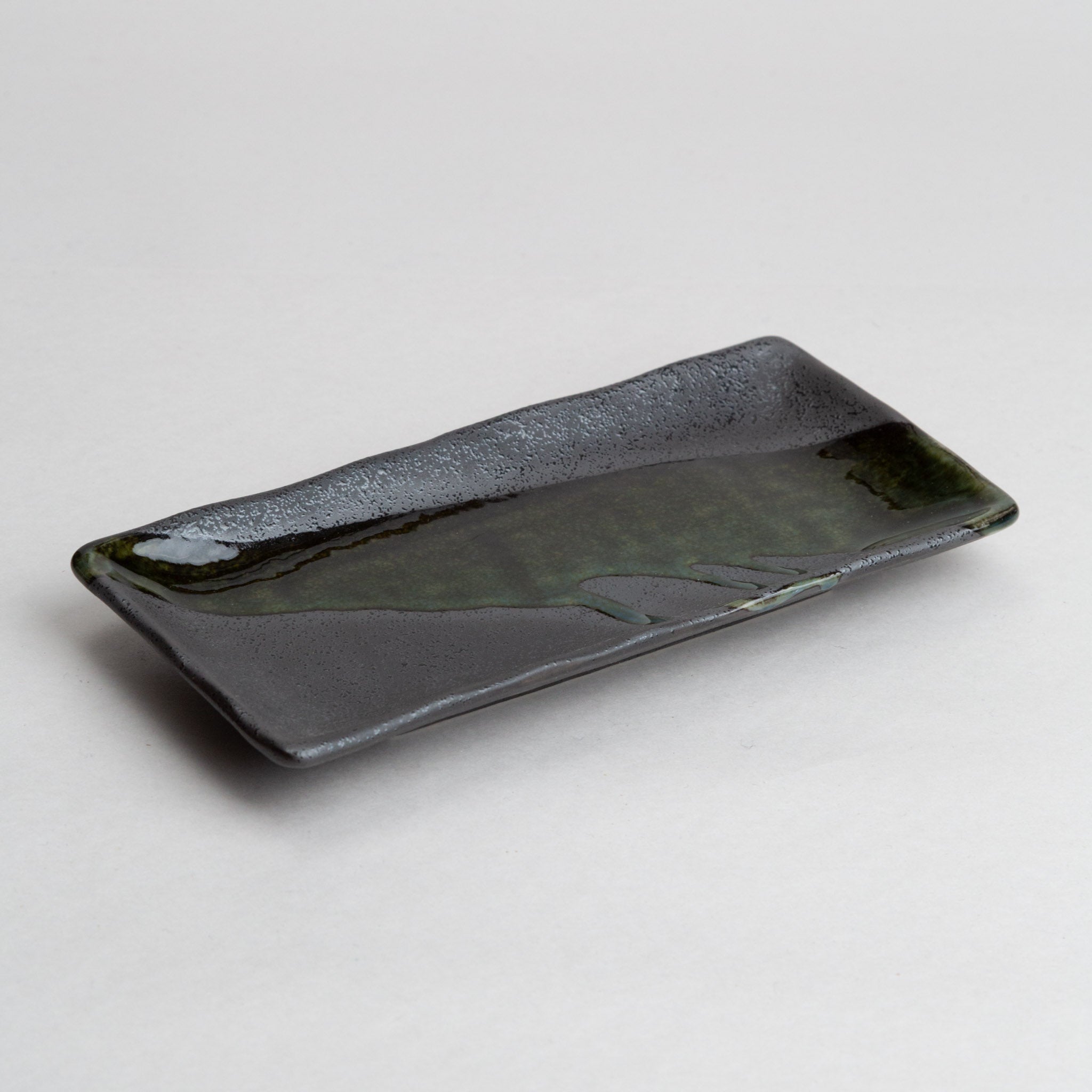 198-5782 Green on black meimei plate