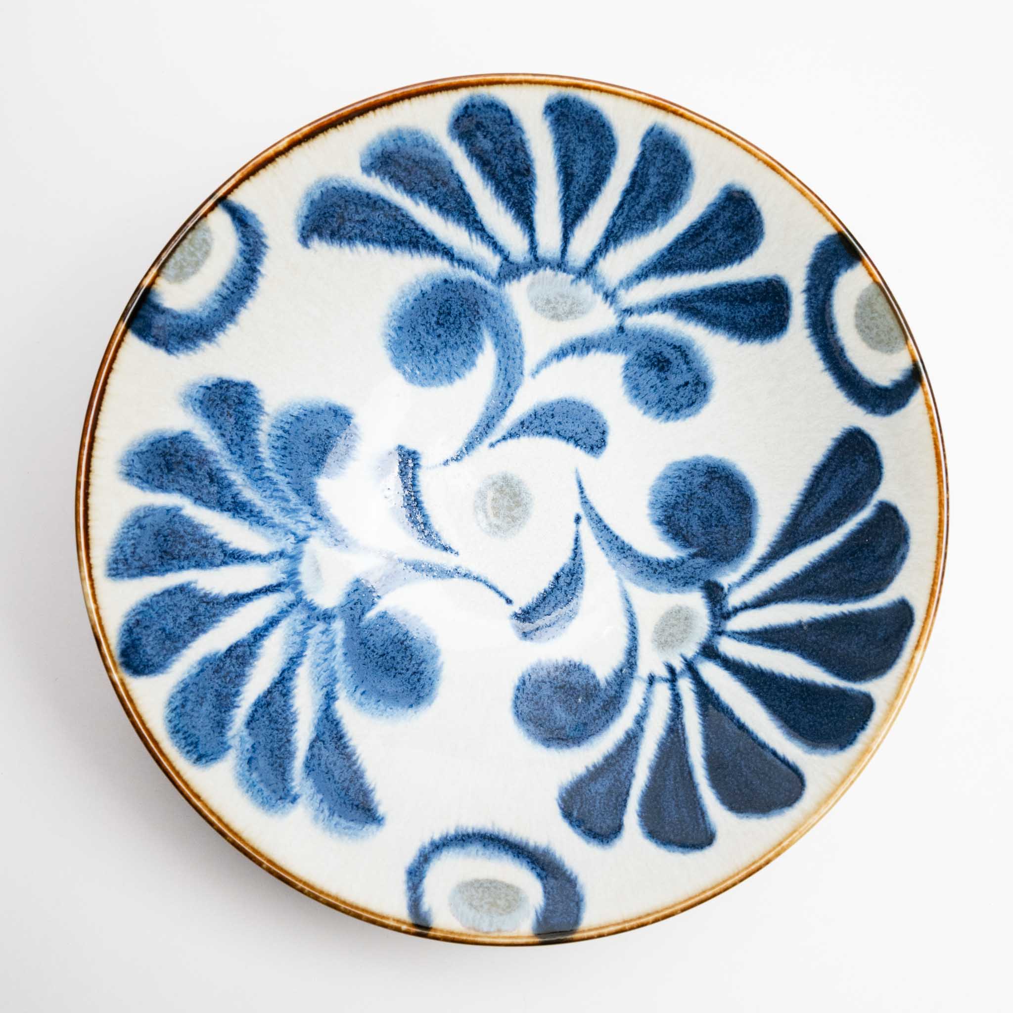 211-1893 Blue flowers large bowl