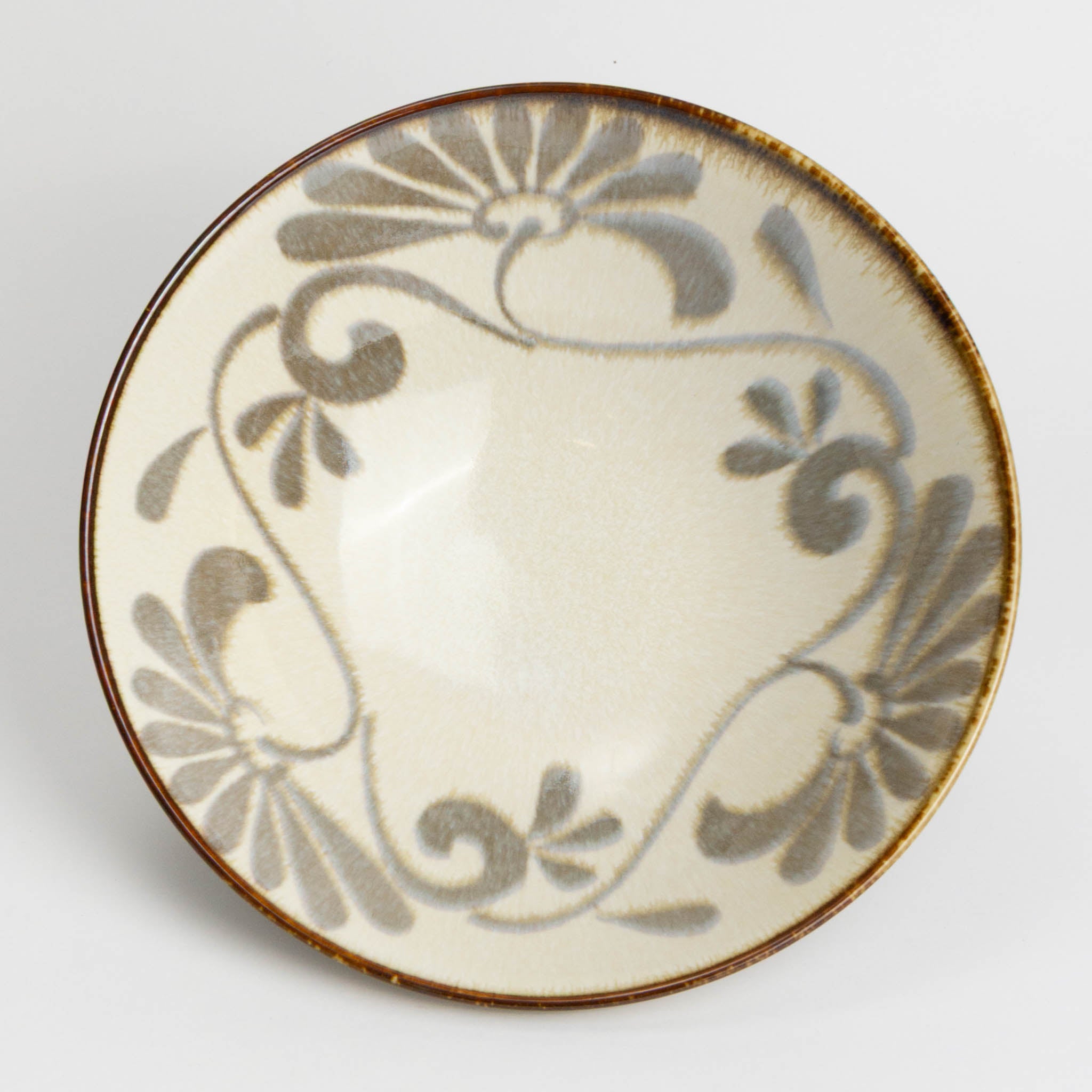 211-1894 Ryukyu flower serving bowl