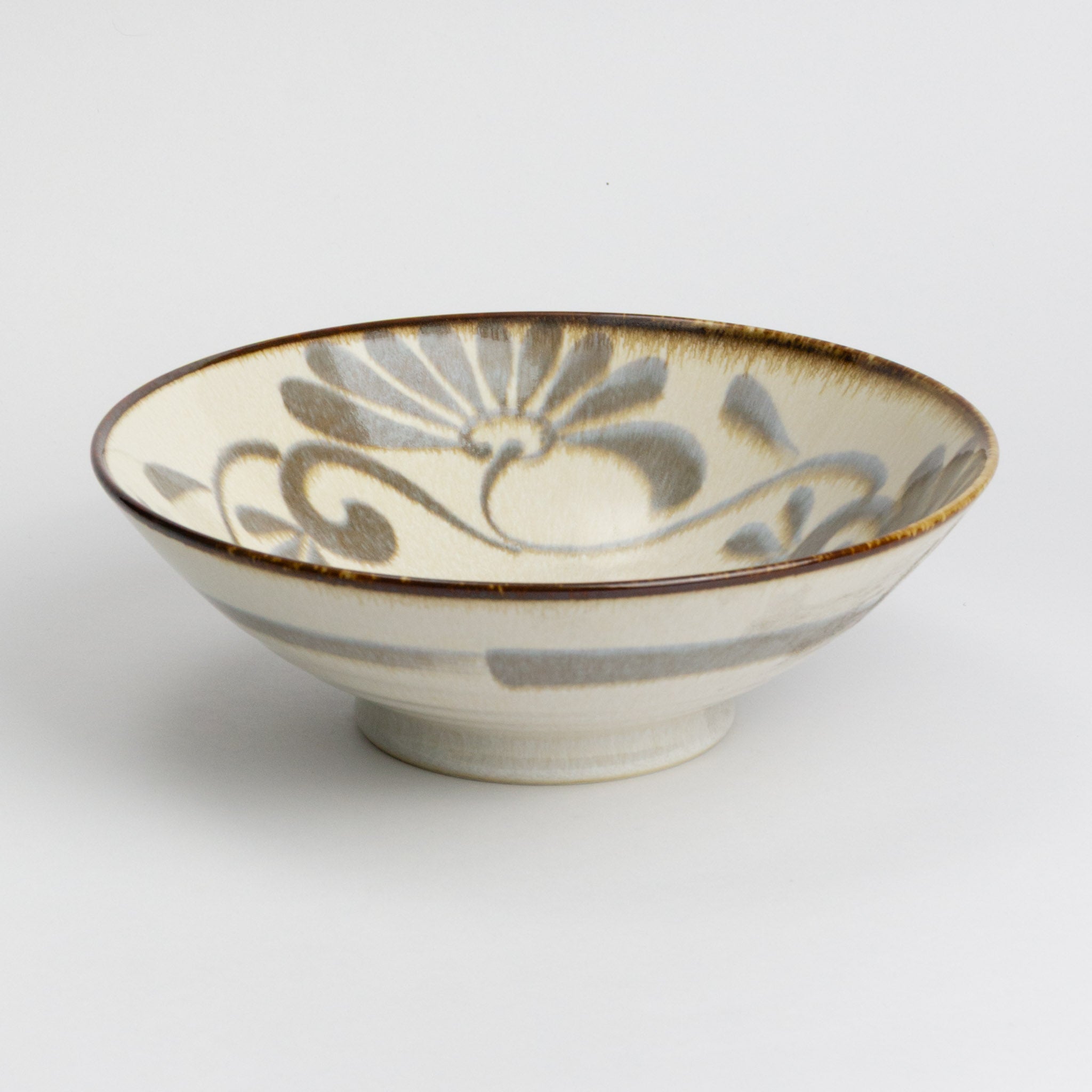 211-1894 Ryukyu flower serving bowl