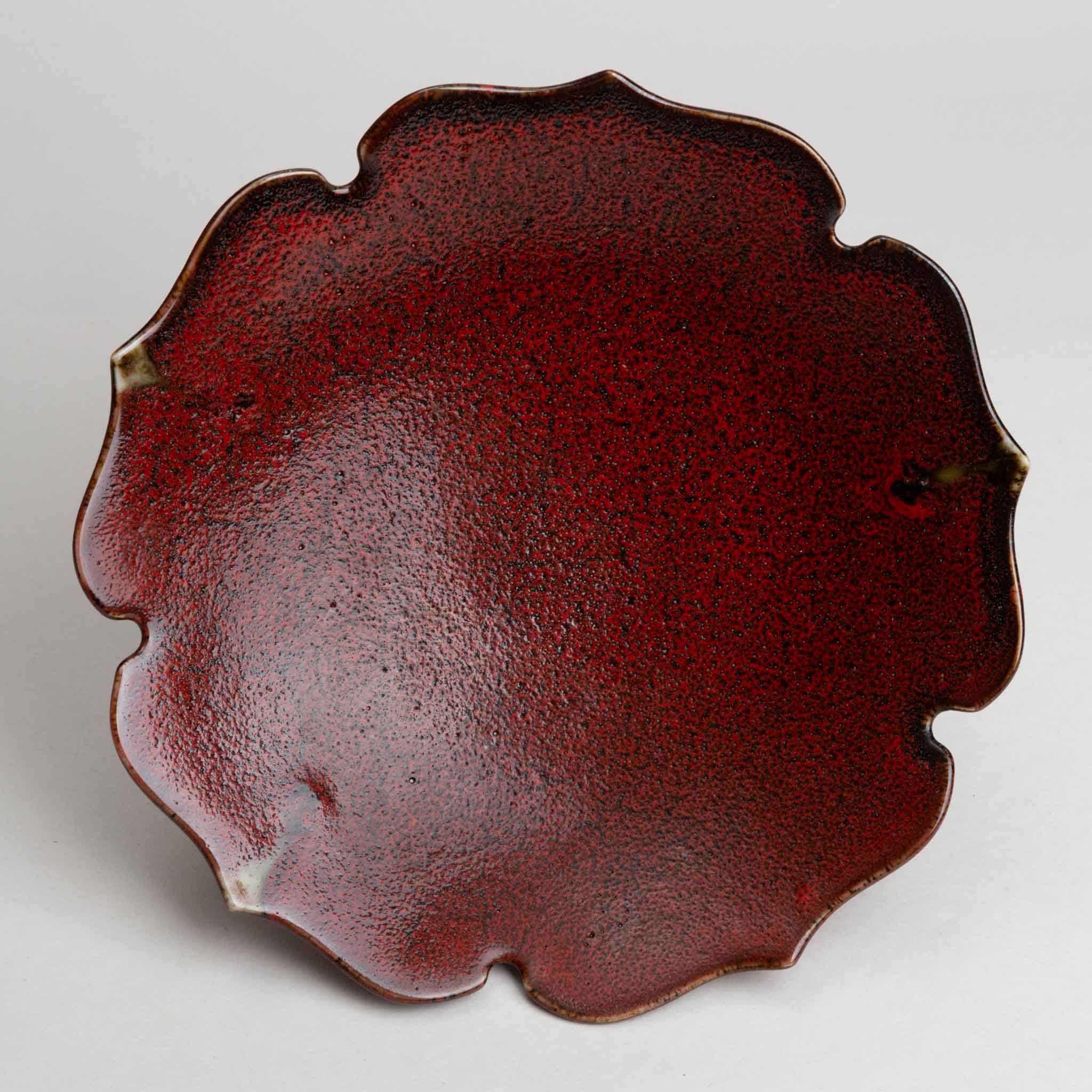 221-0565 Red flower shaped bowl
