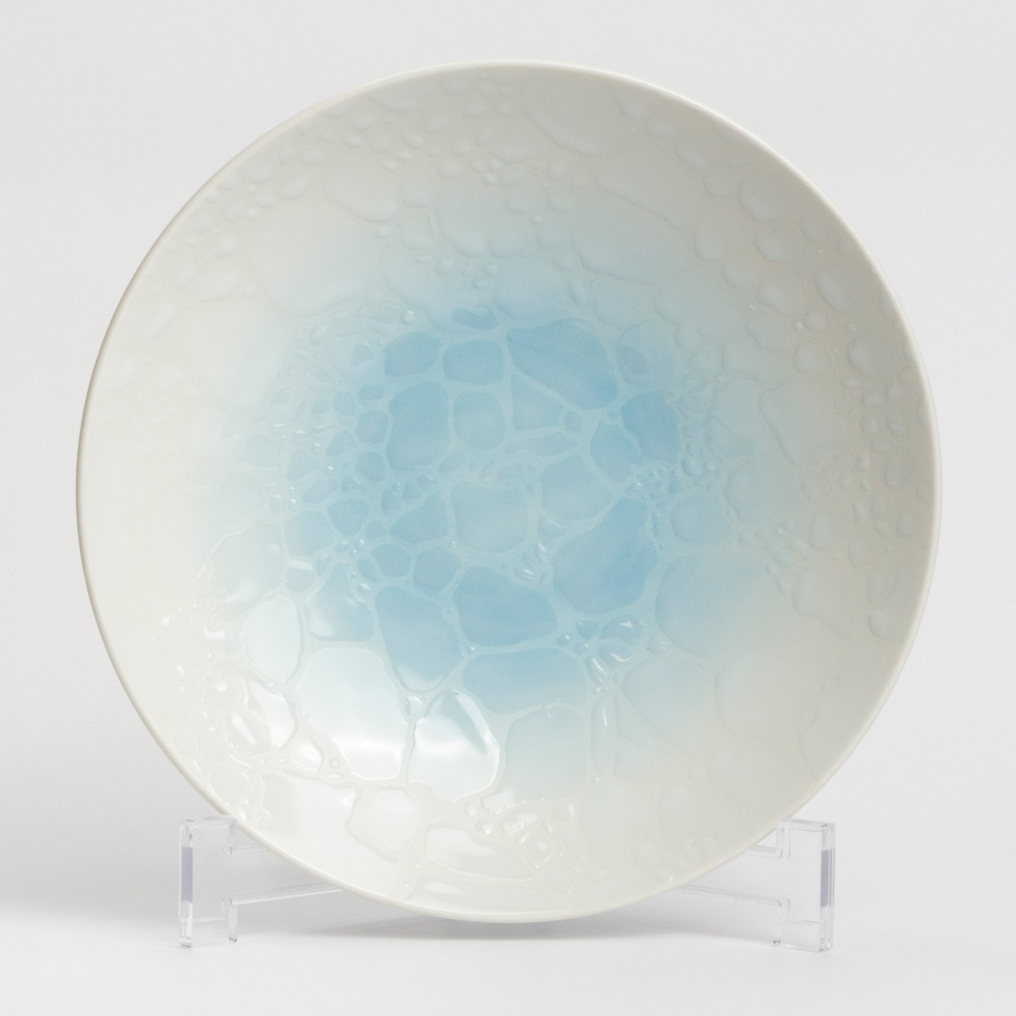 231-1829 Blue bubbles shallow bowl