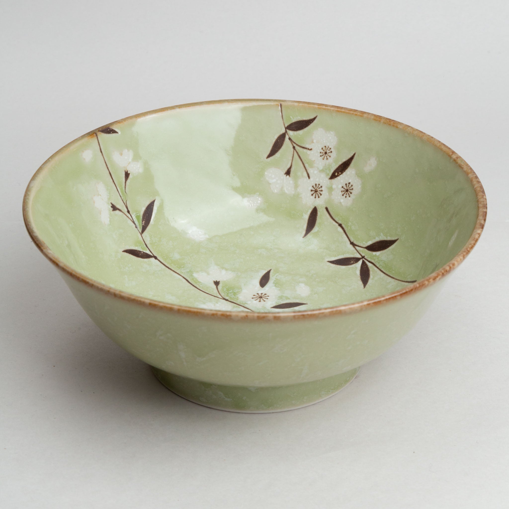 241-0268 Green sakura ramen bowl