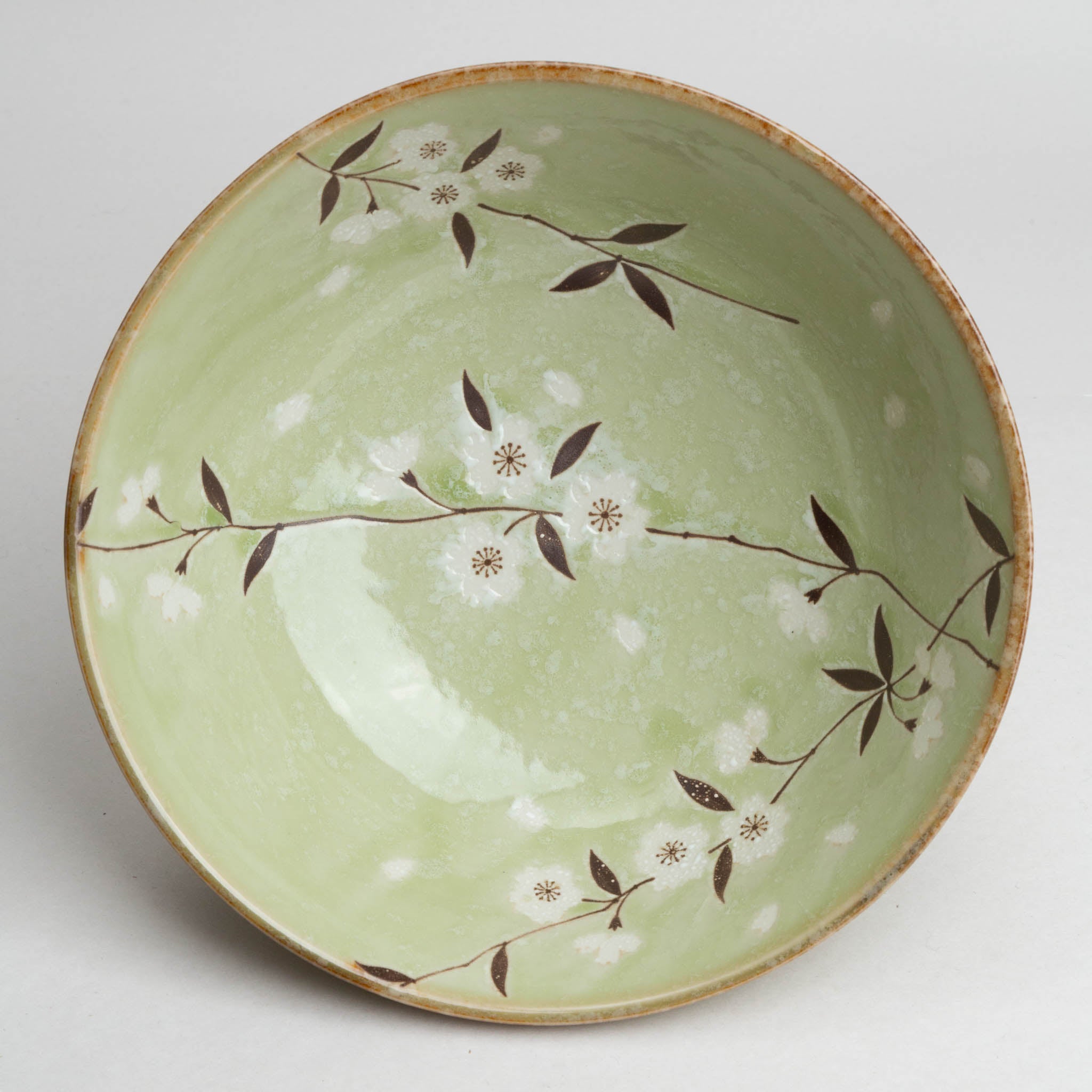 241-0268 Green sakura ramen bowl