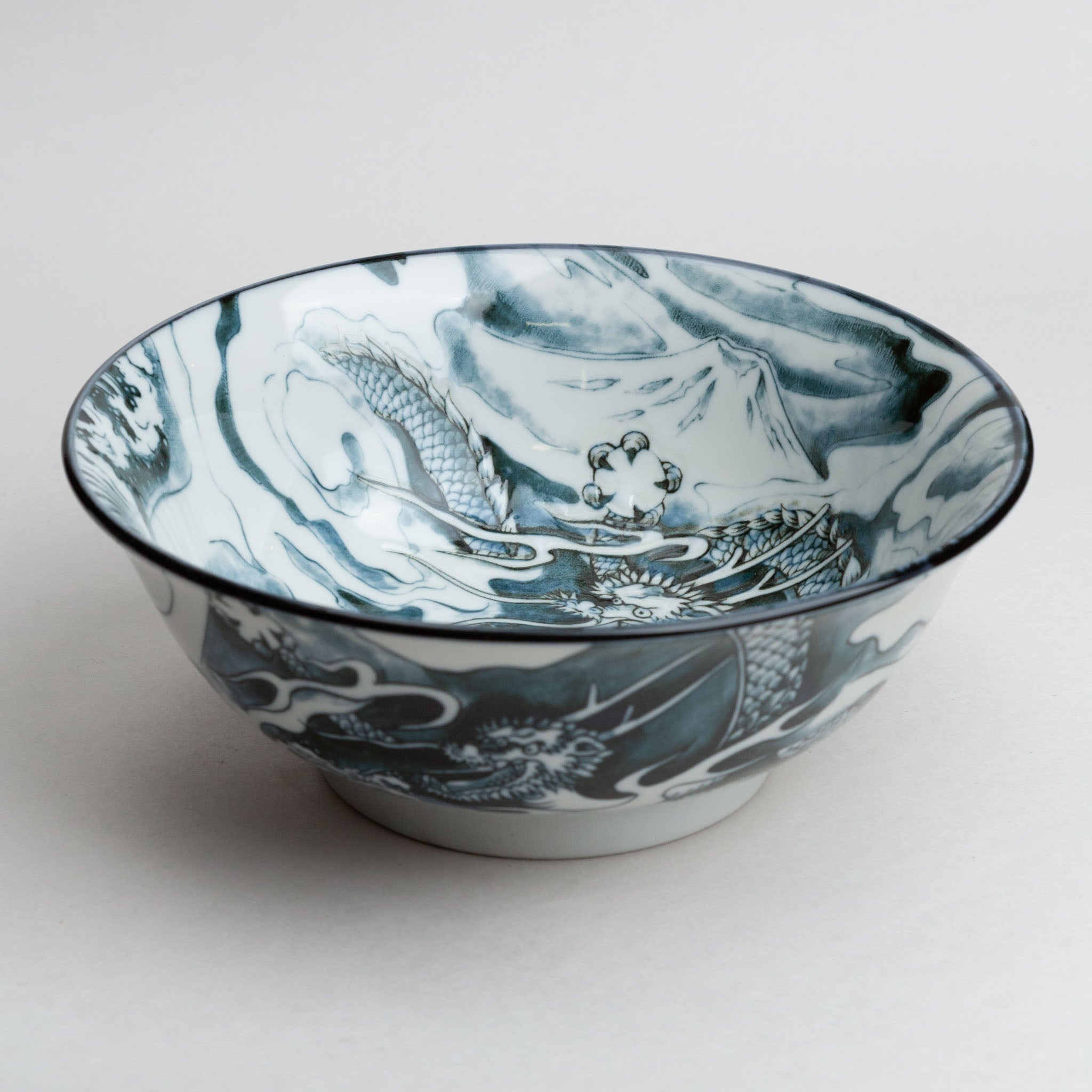 248-4037 Navy dragon ramen bowl