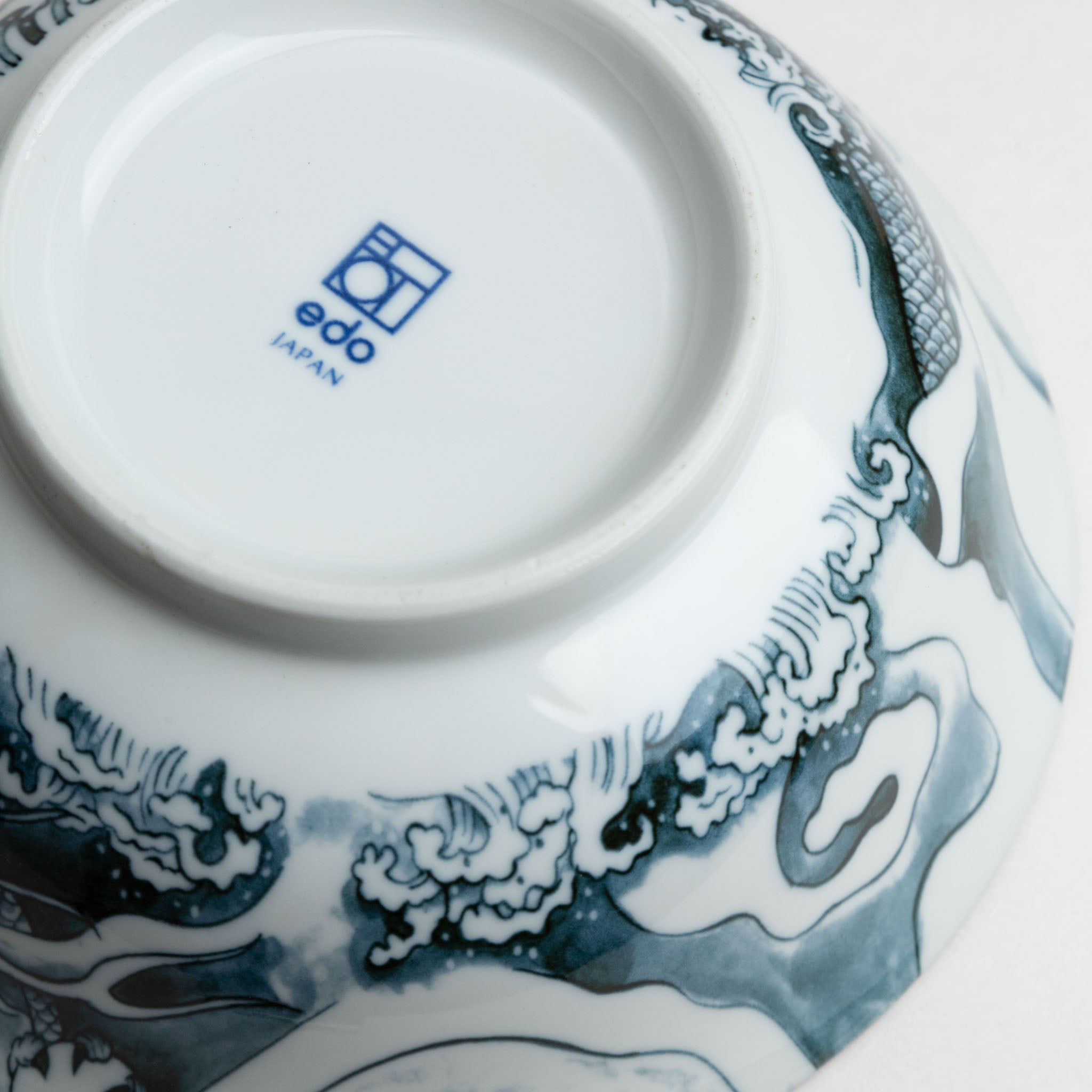 248-4037 Navy dragon ramen bowl
