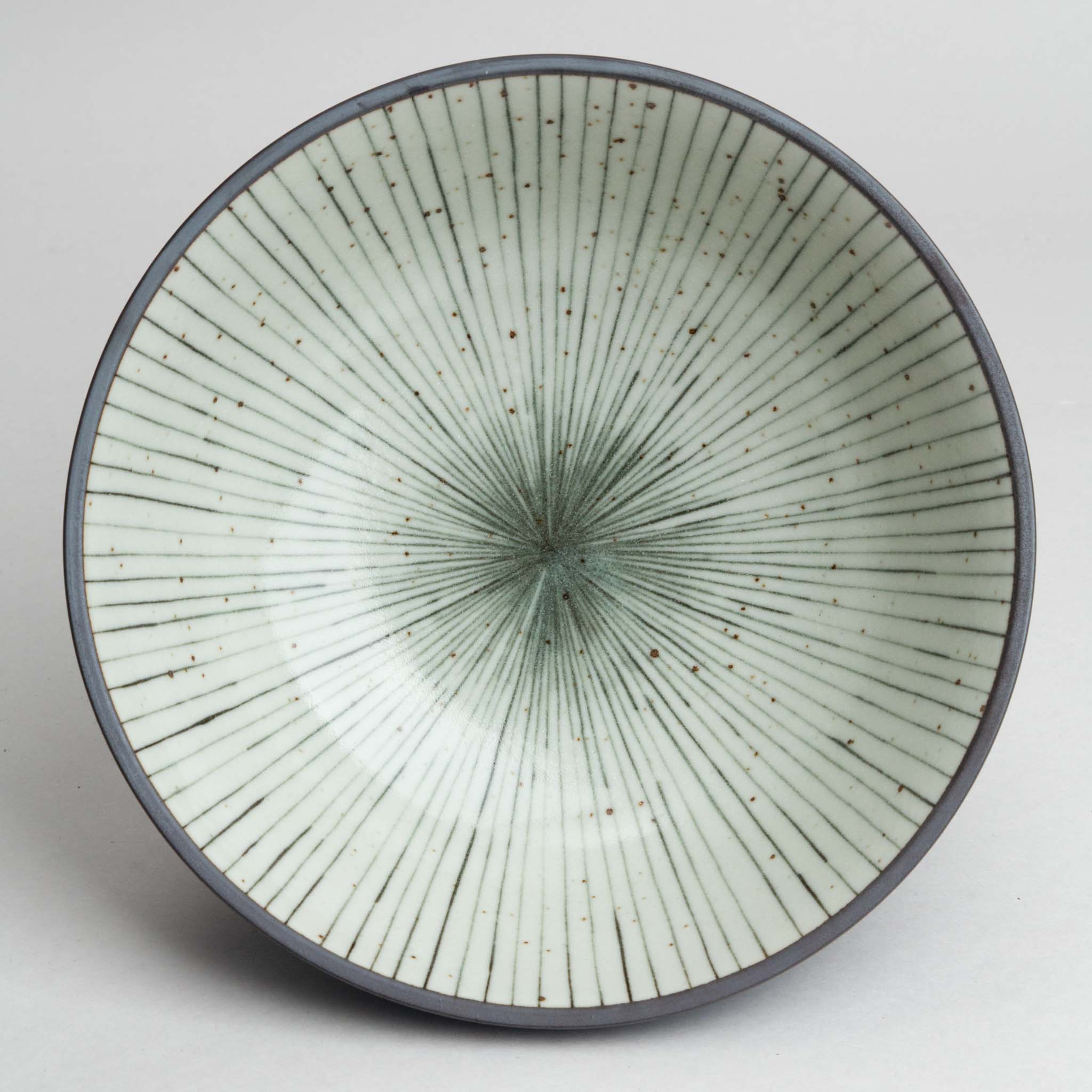 248-4521 Green stripes ramen bowl