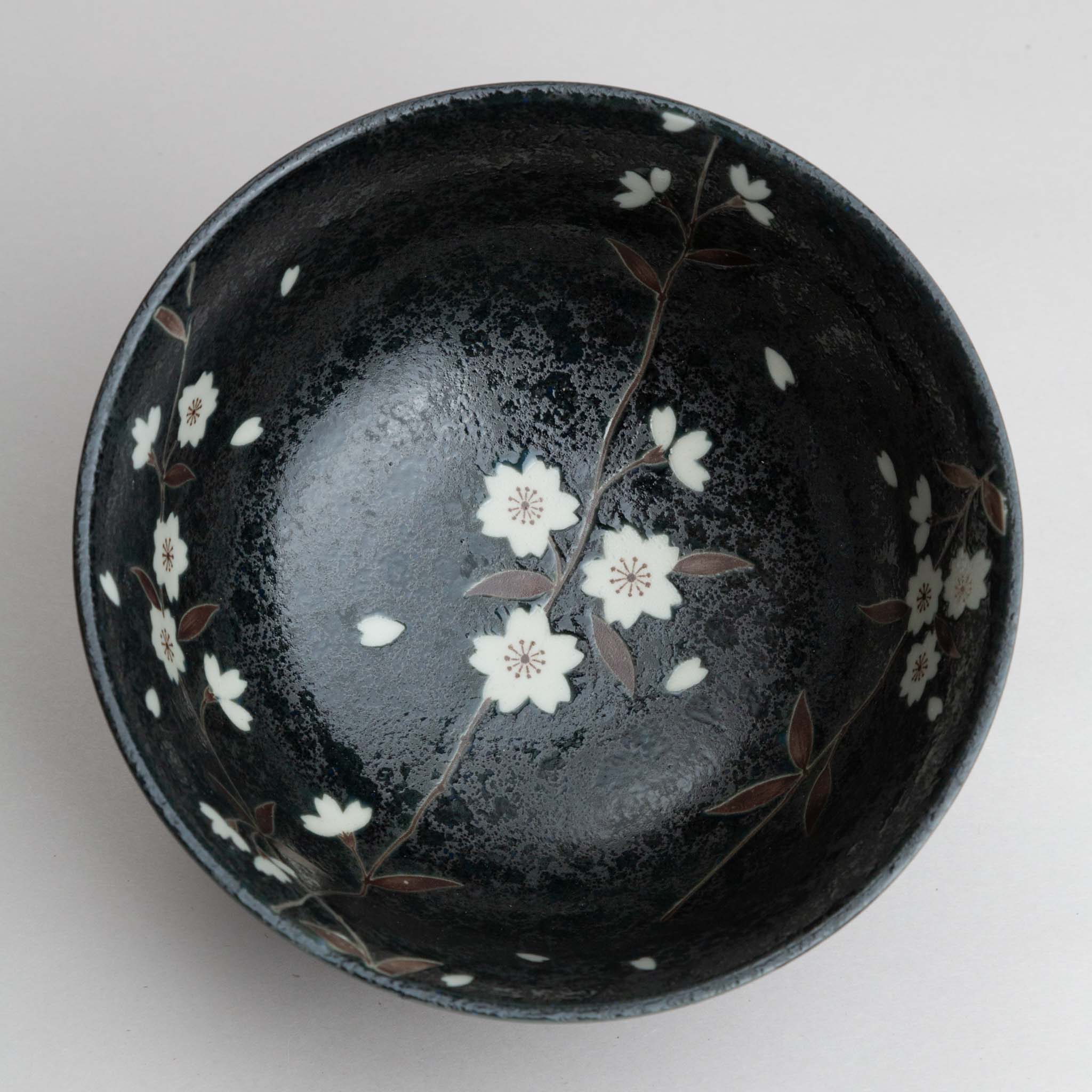 258-3408 Black sakura donburi bowl