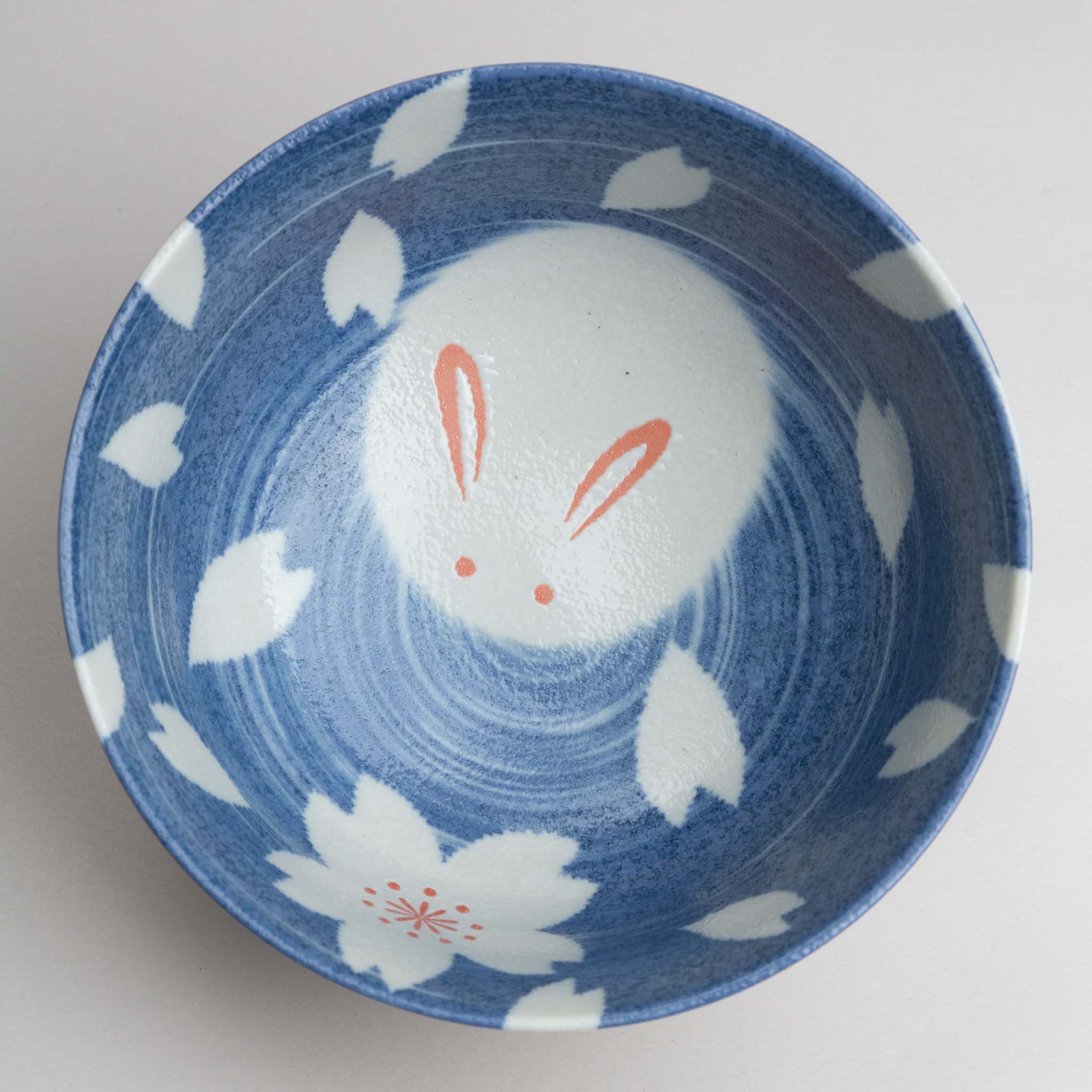 258-4213 Blue rabbit donburi bowl