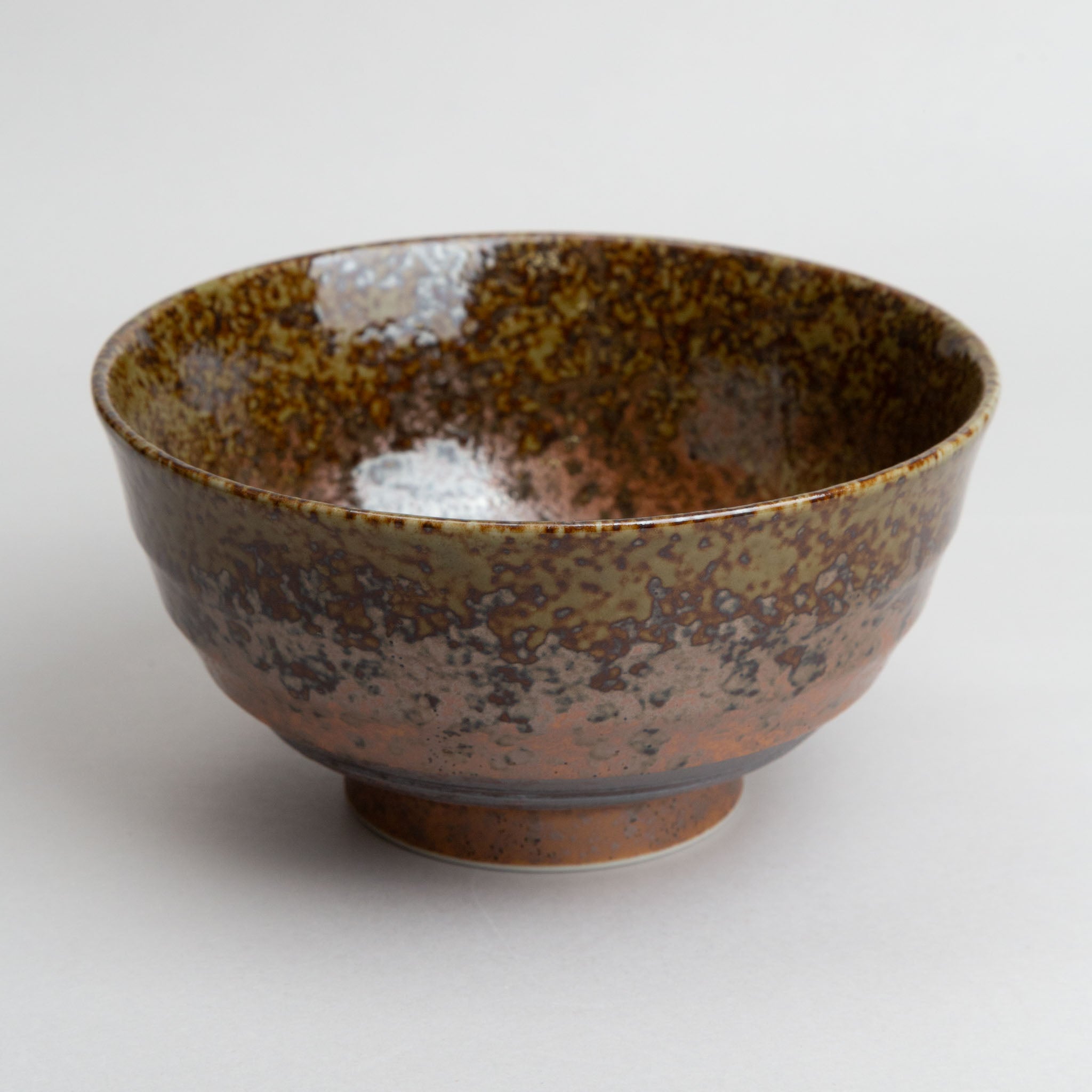 258-4605 Green on brown donburi bowl
