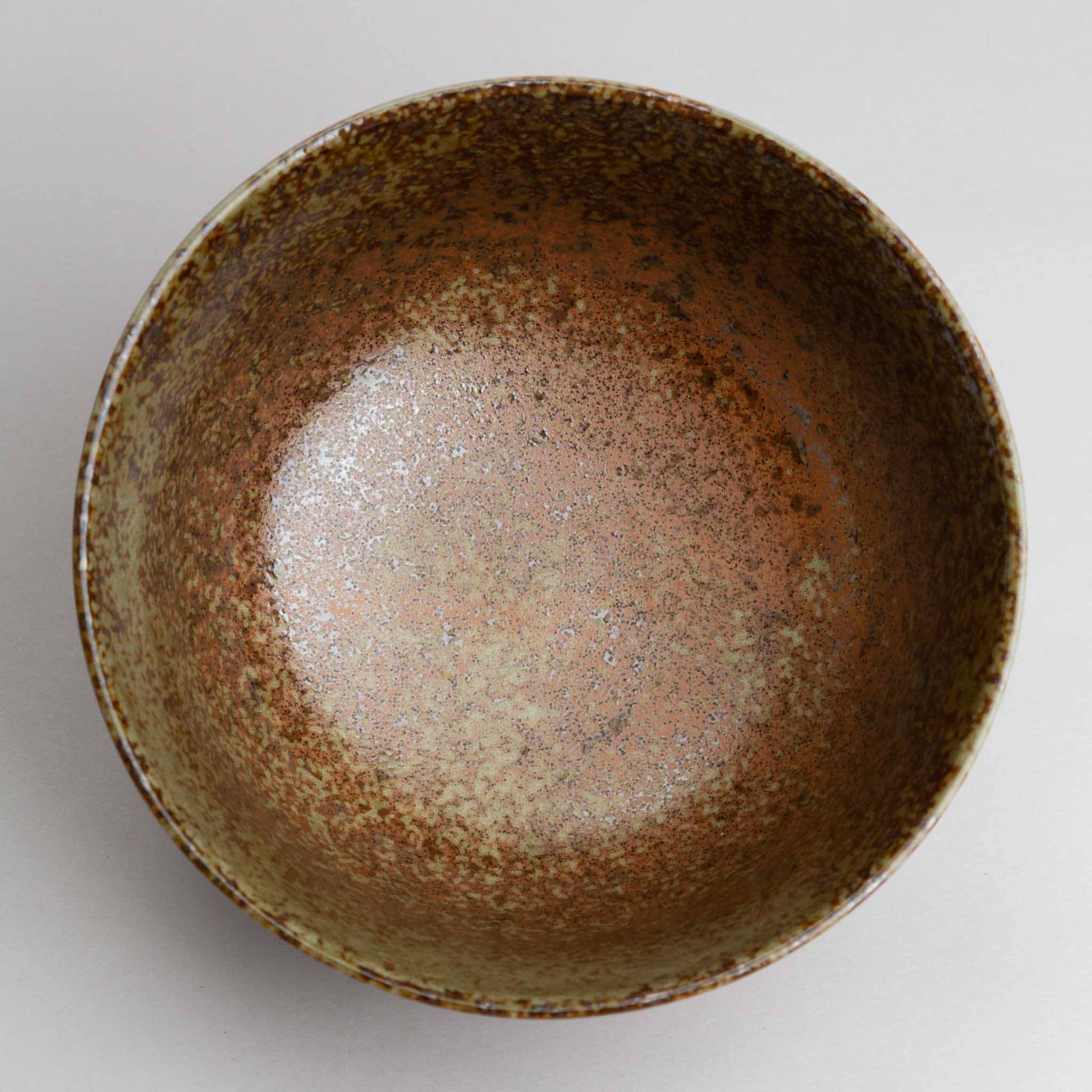 258-4605 Green on brown donburi bowl