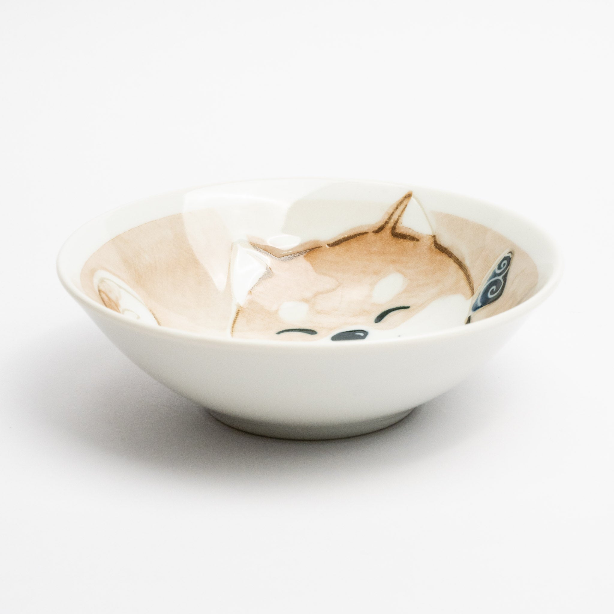 261-1619 Smiley dog bowl brown