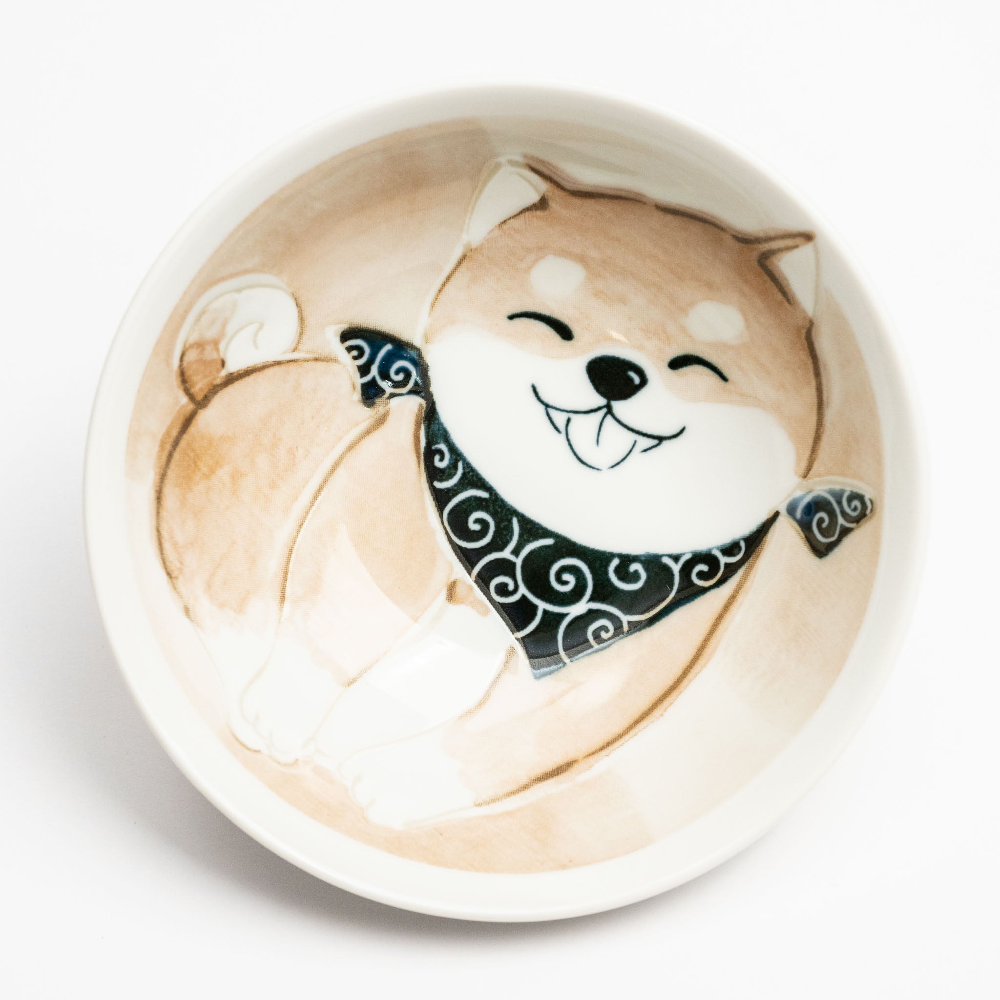 261-1619 Smiley dog bowl brown