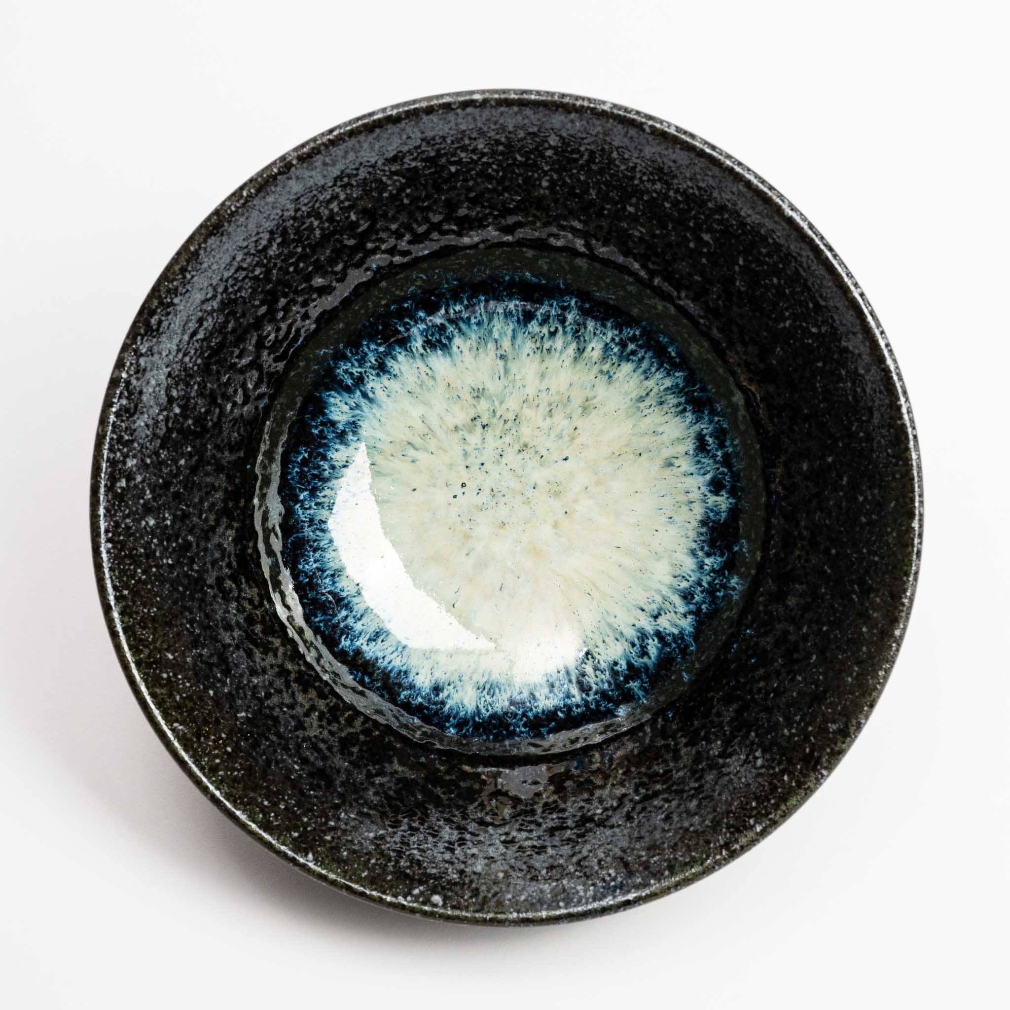 261-1865 Grey on black mid bowl