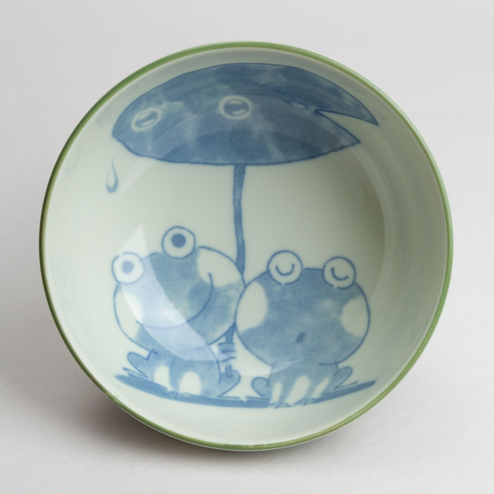271-0253 Green frog bowl w/Lid