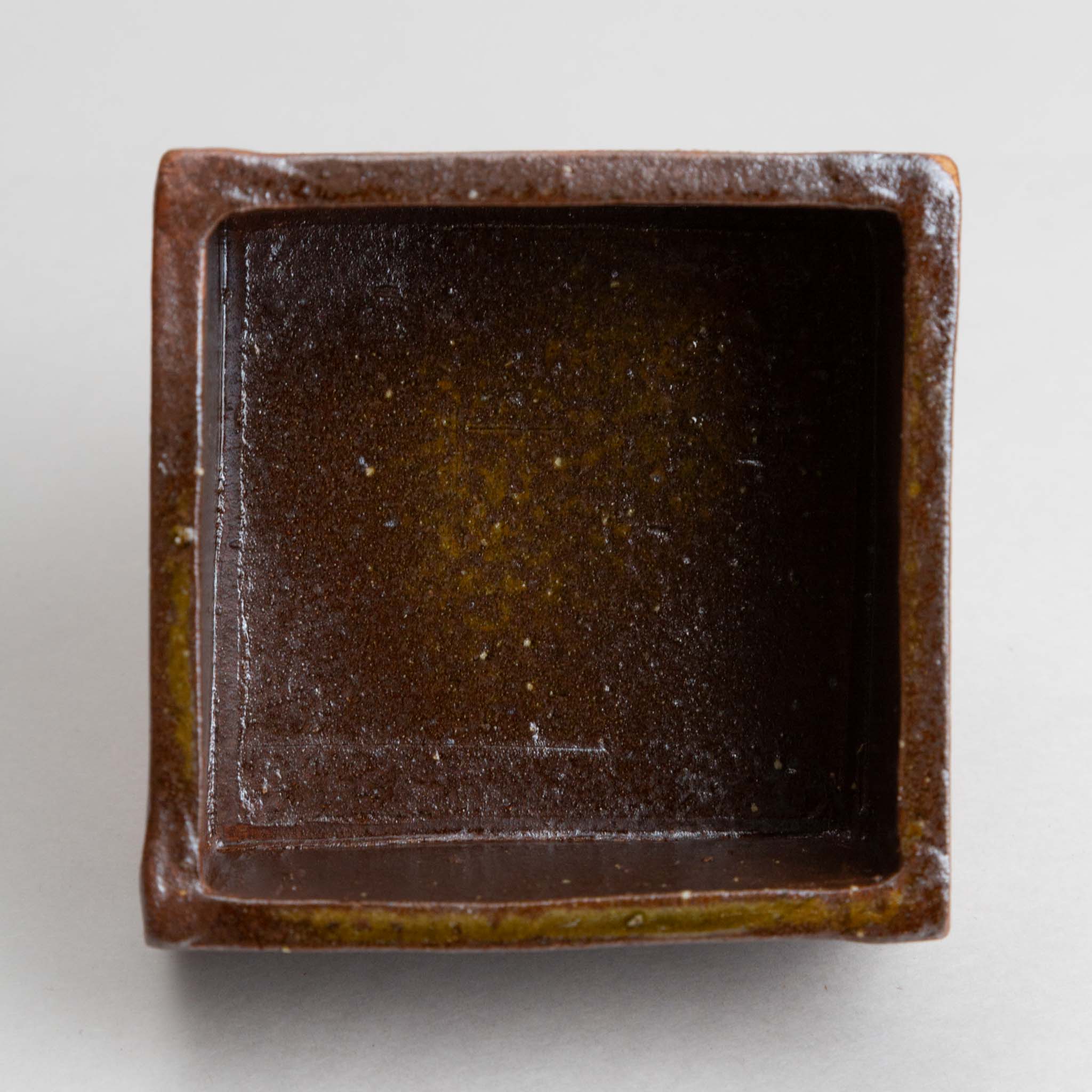 271-0967 Bizen small square plate with lid