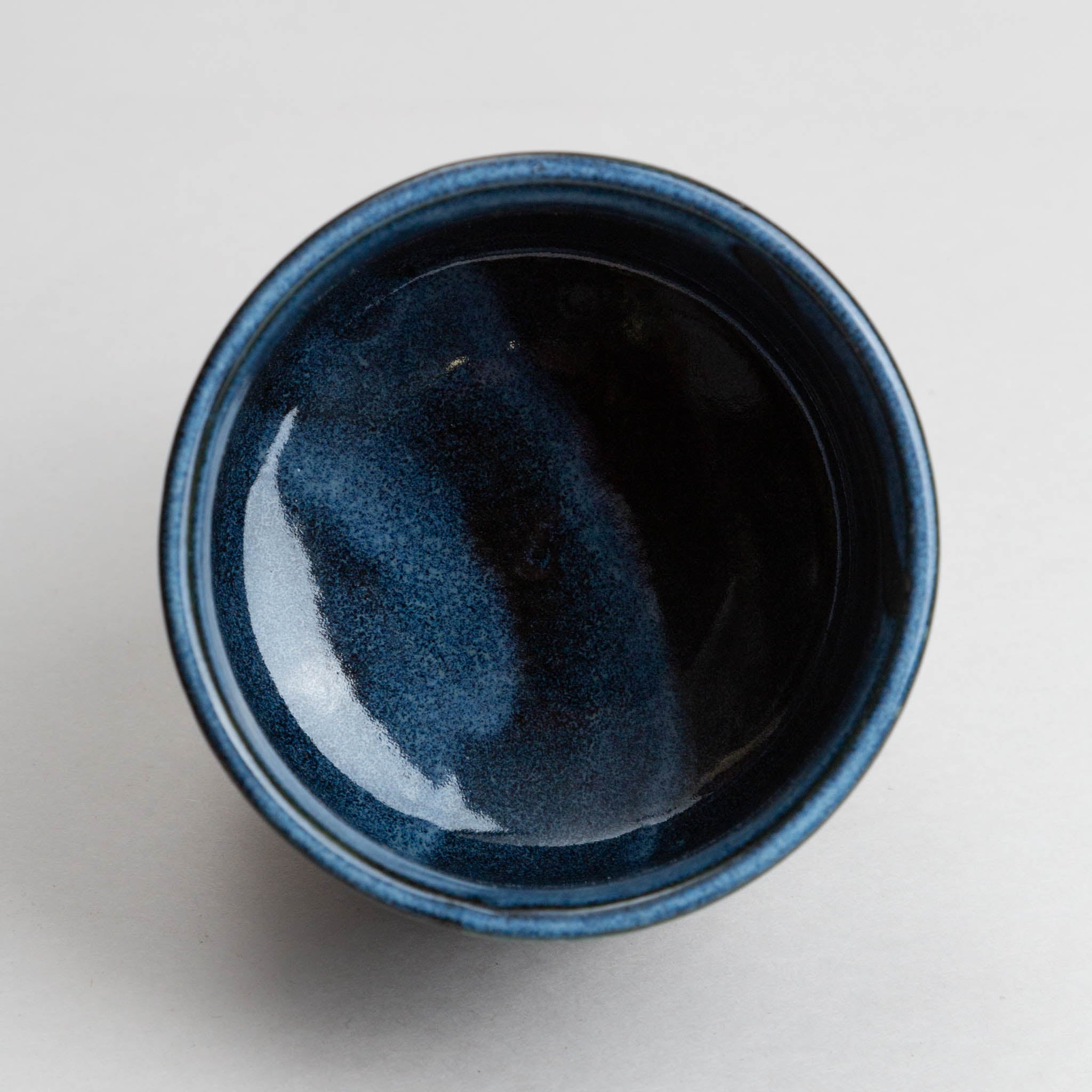 278-5738 Blue rice bowl with wooden lid