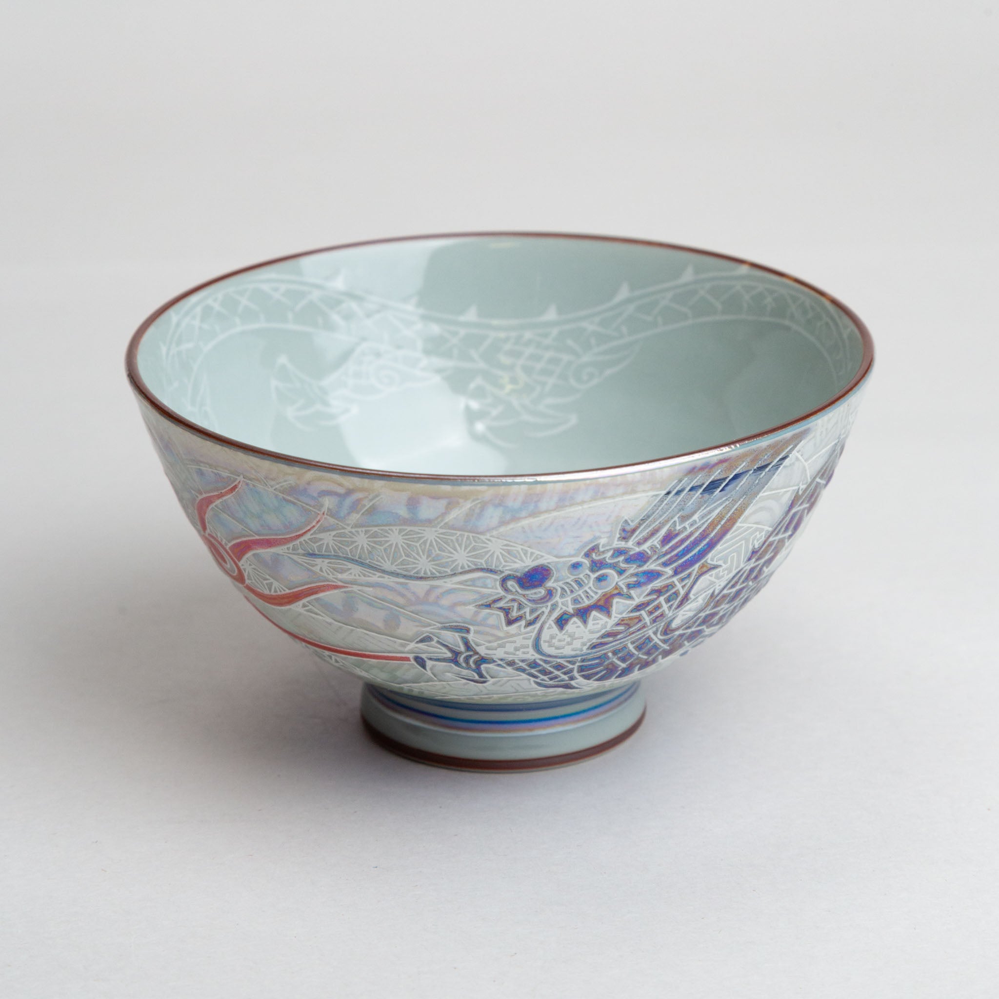 341-0579 Luster dragon rice bowl