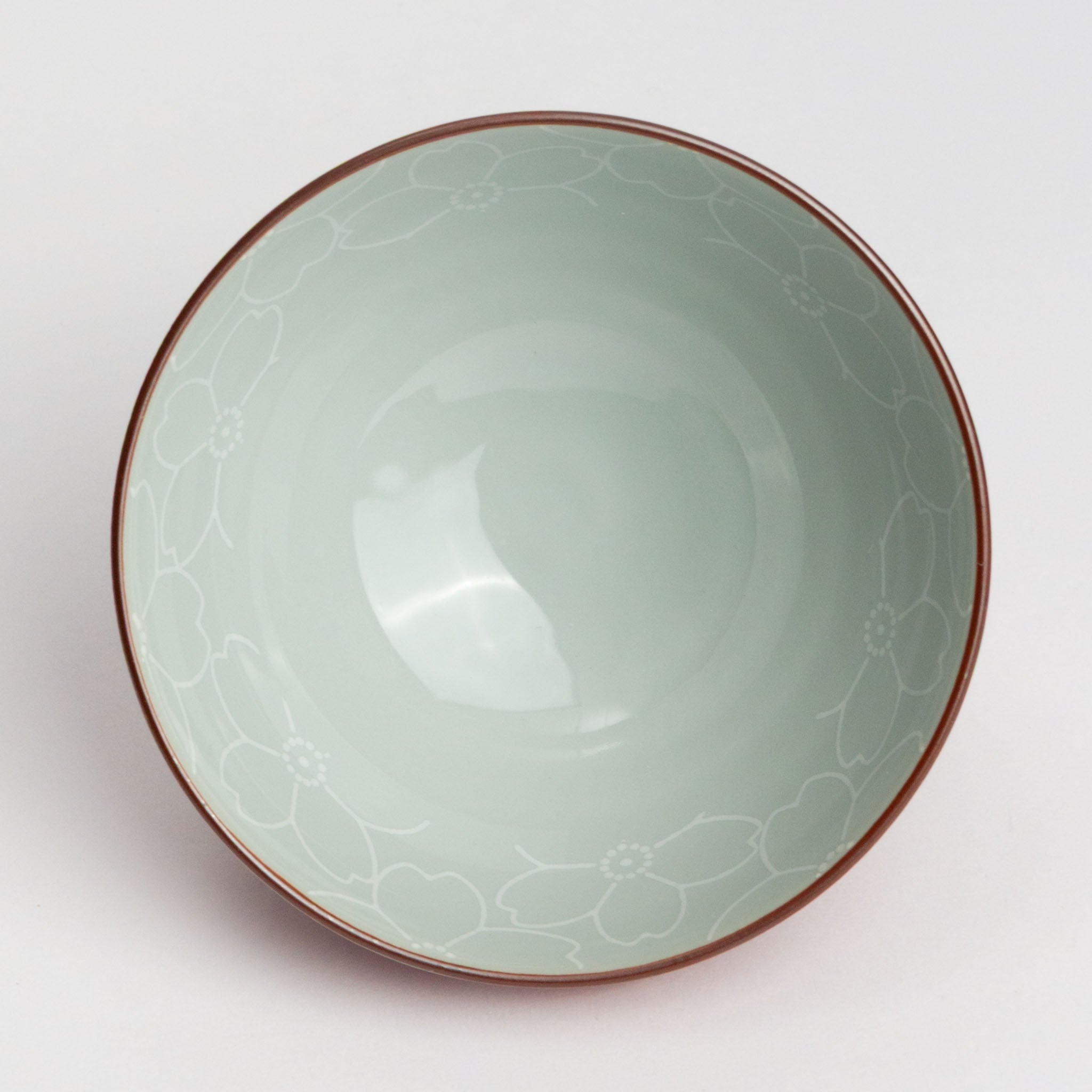 341-1758 Red sakura rice bowl M
