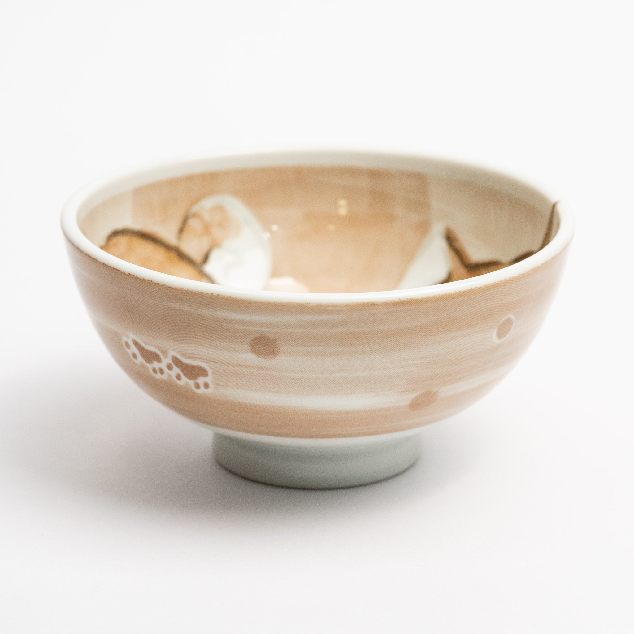 341-1815 Smily dog rice bowl brown M