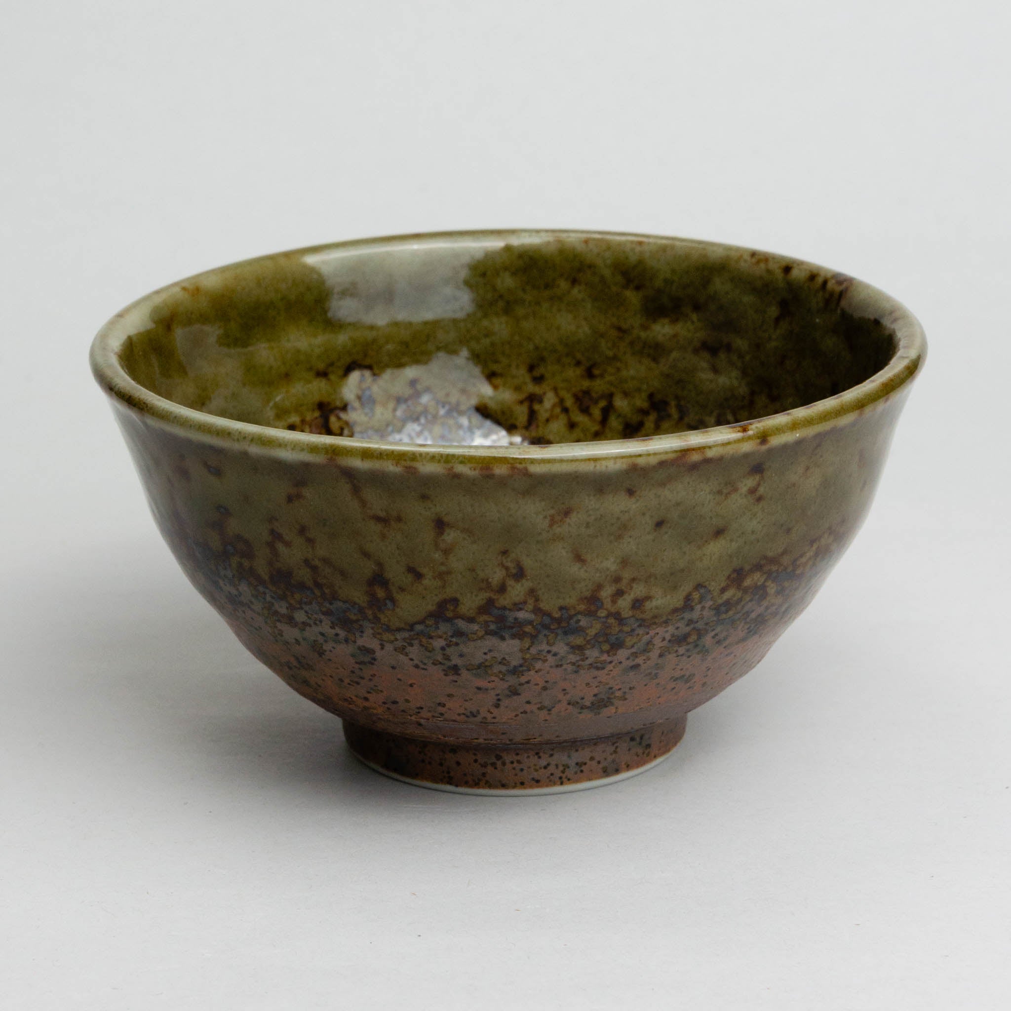 348-4952 Green on brown r bowl