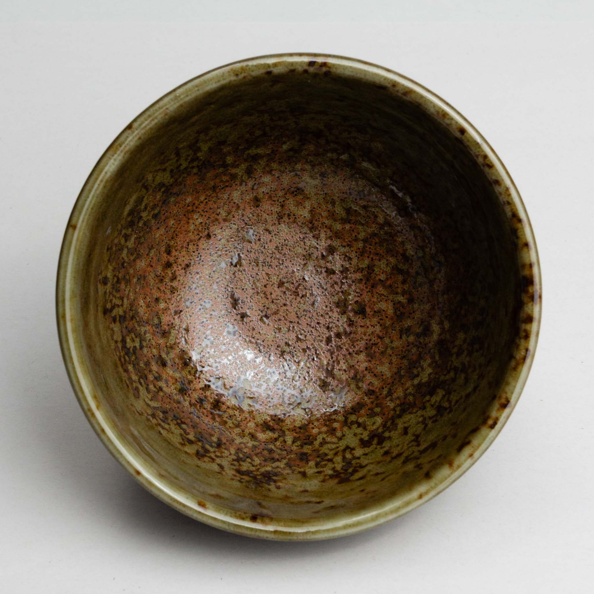 348-4952 Green on brown r bowl