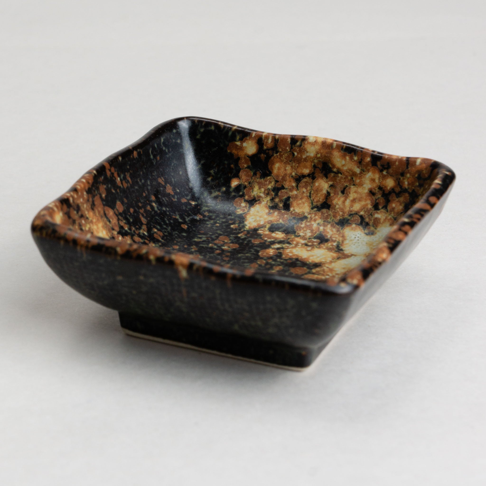 428-5376 Bizen square sauce dish