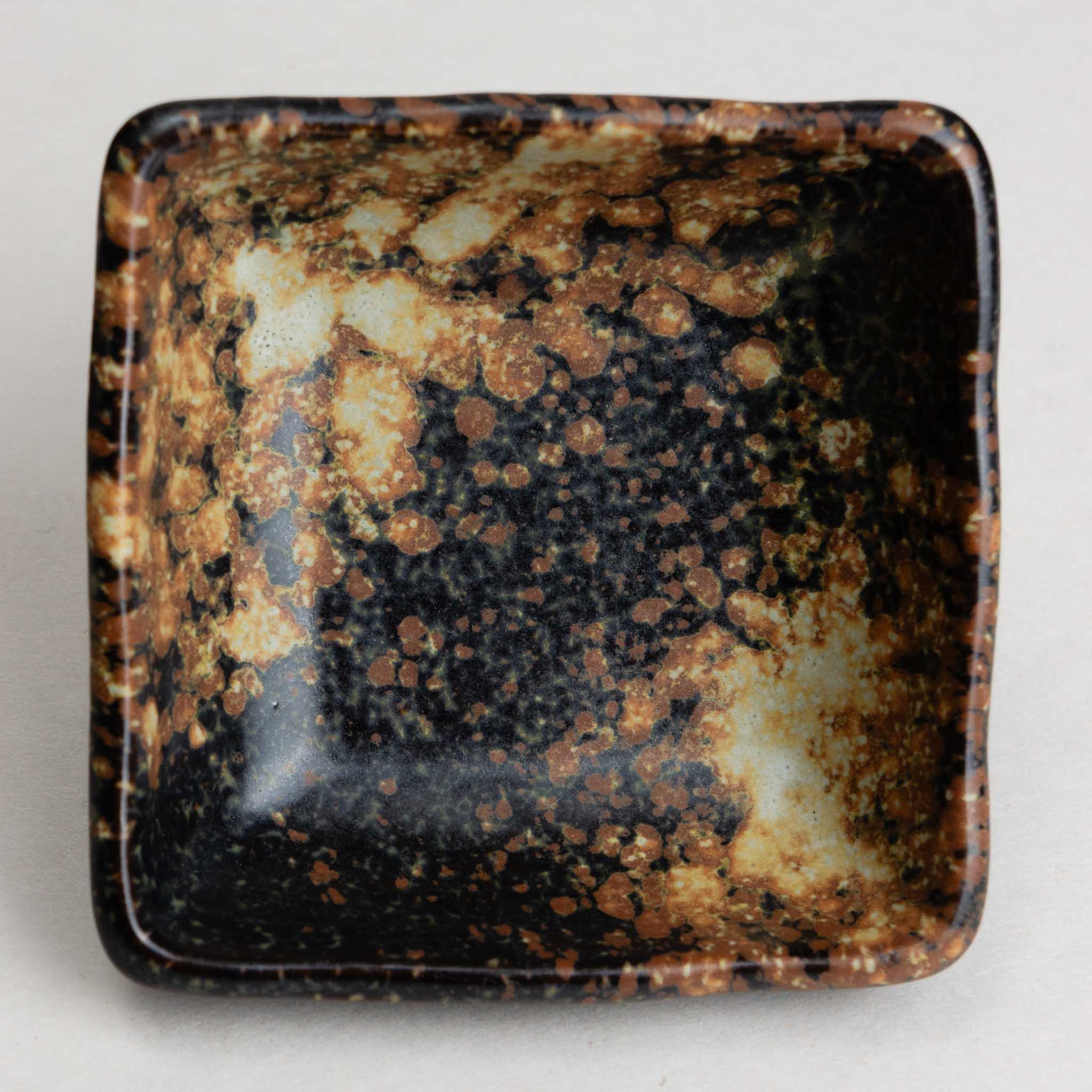 428-5376 Bizen square sauce dish